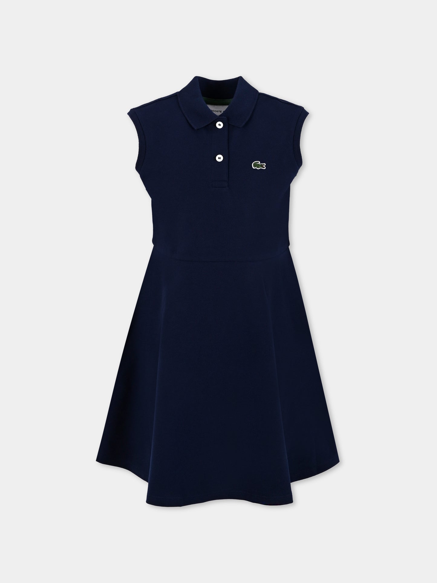 Vestito blu per bambina con coccodrillo,Lacoste,EJ5297 166