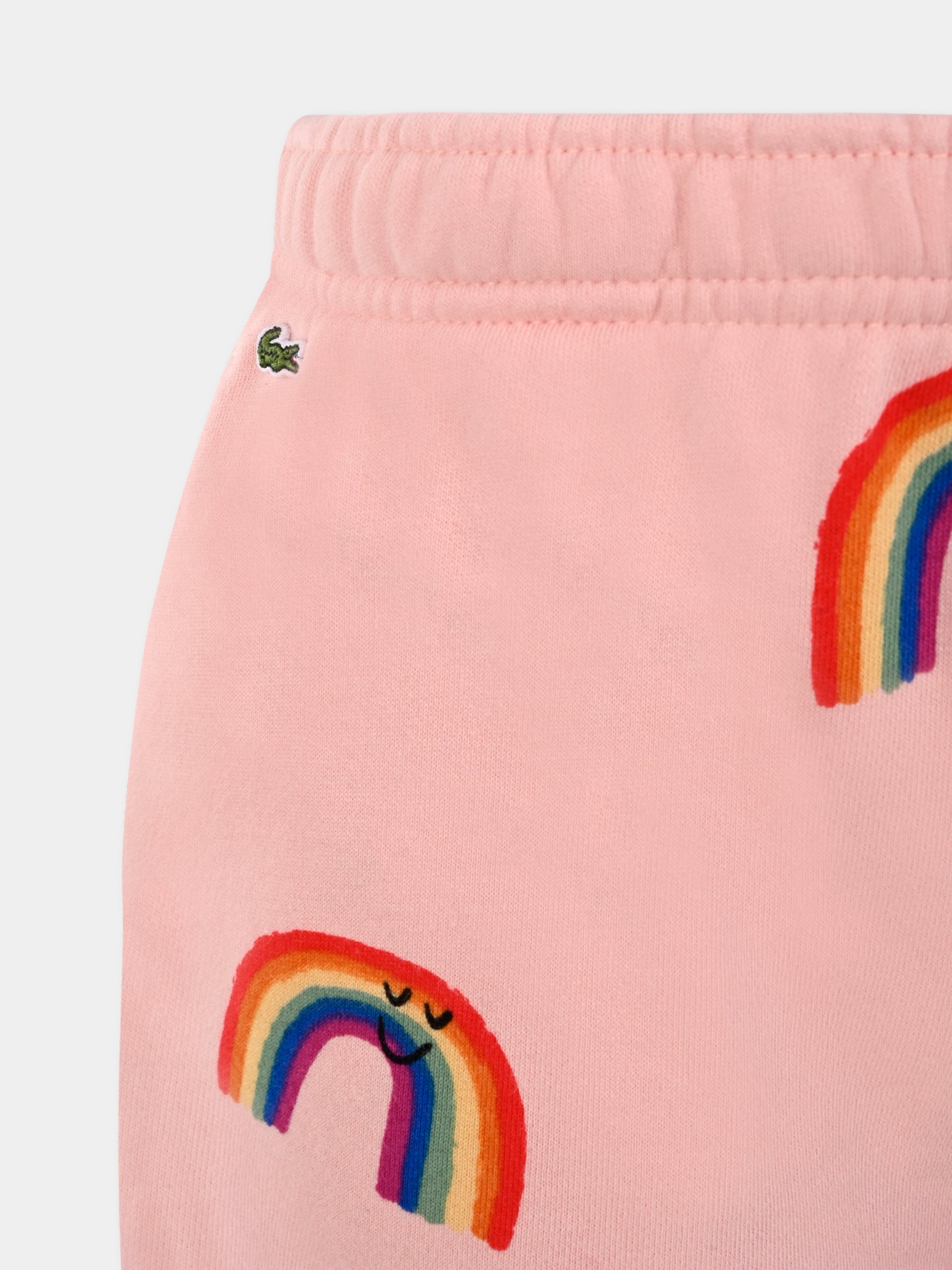 Shorts rosa per bambini con arcobaleno all over,Lacoste,GJ8541 WIR