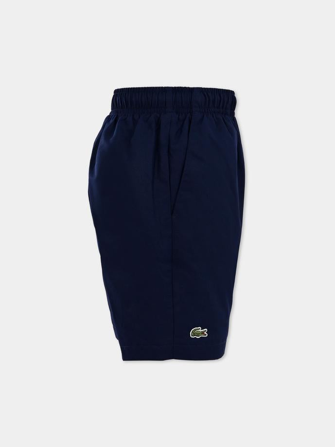 Short bleu pour garçon avec crocodile