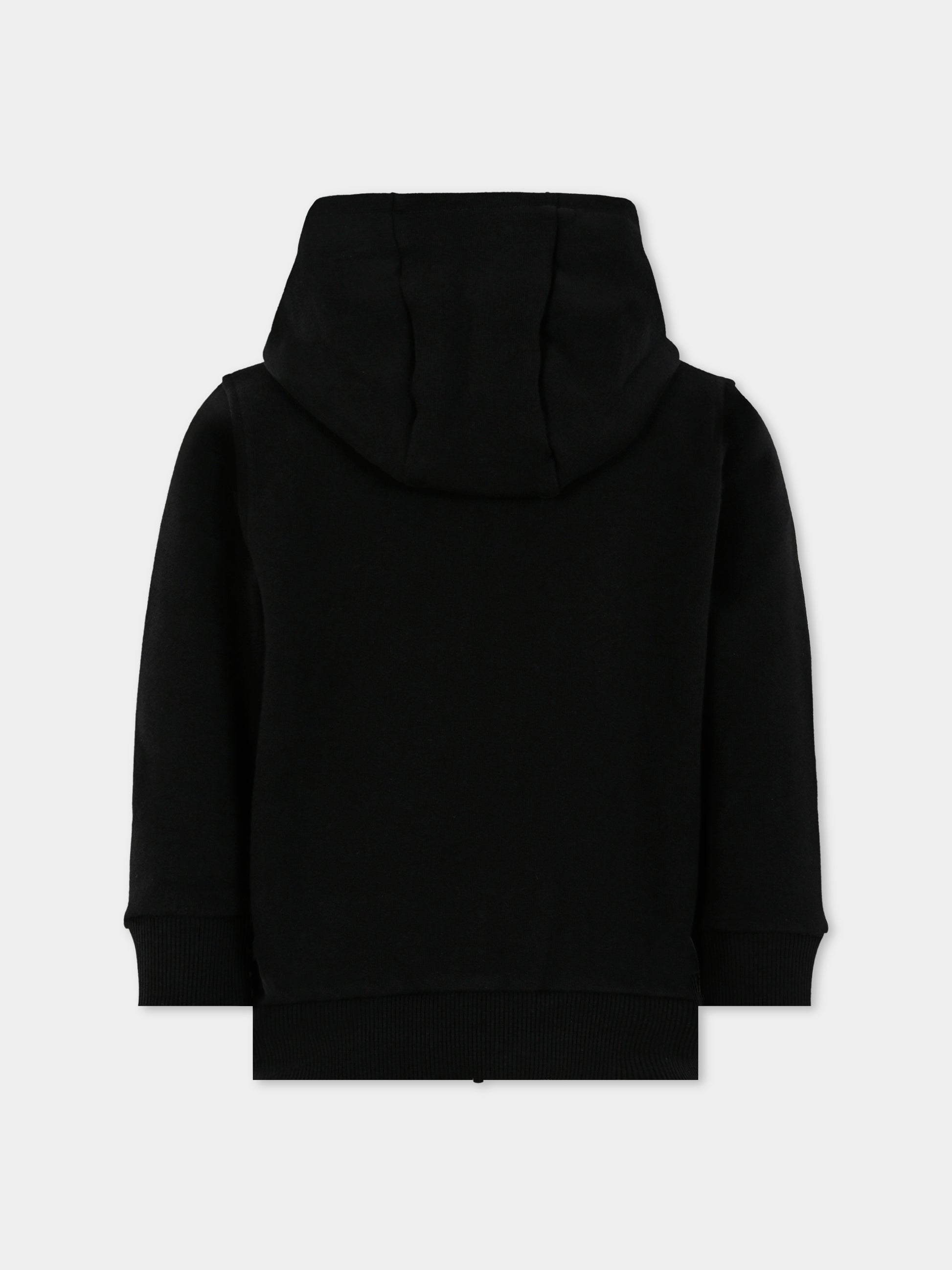 Felpa nera per bambini con coccodrillo,Lacoste,SJ9723 031