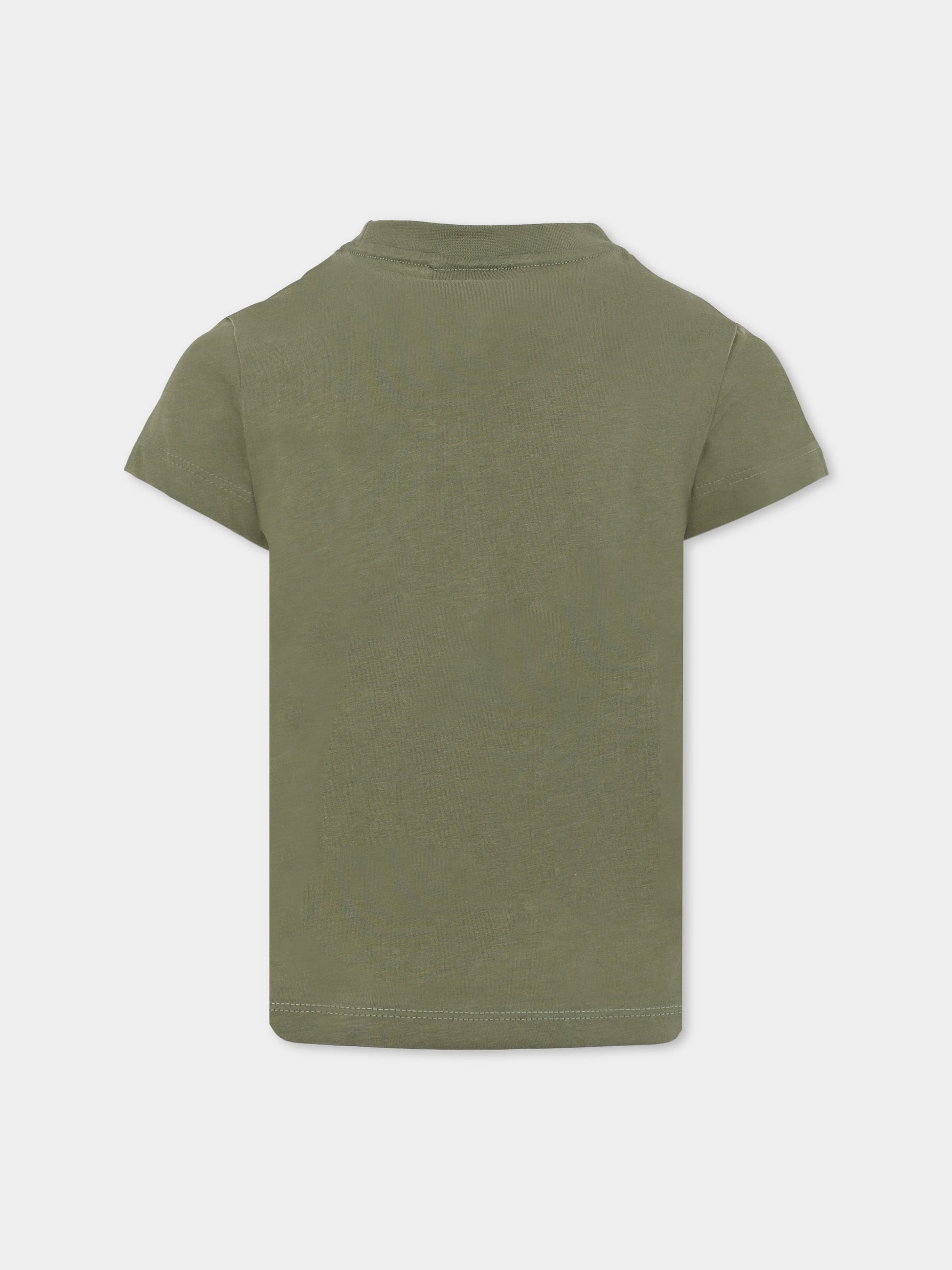T-shirt verde per bambini con coccodrillo,Lacoste,TJ1122 BMY