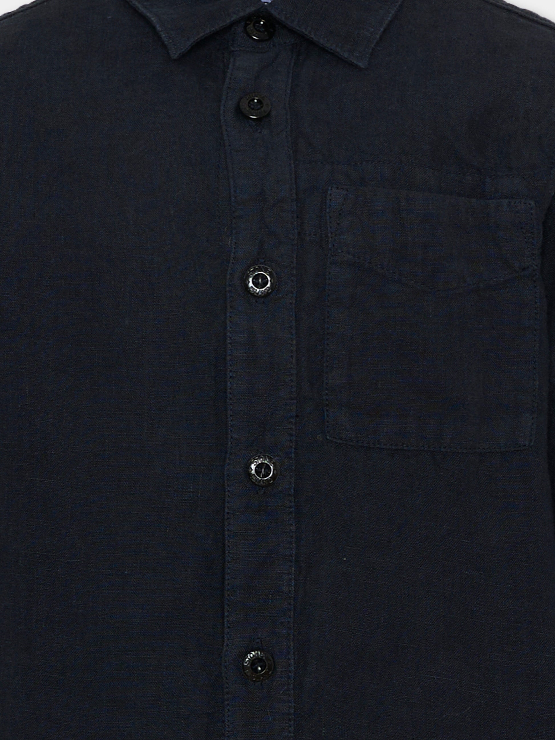 Camicia blu per bambino con compass patch,Stone Island Junior,L1S16 1100003 S0145 - V0020