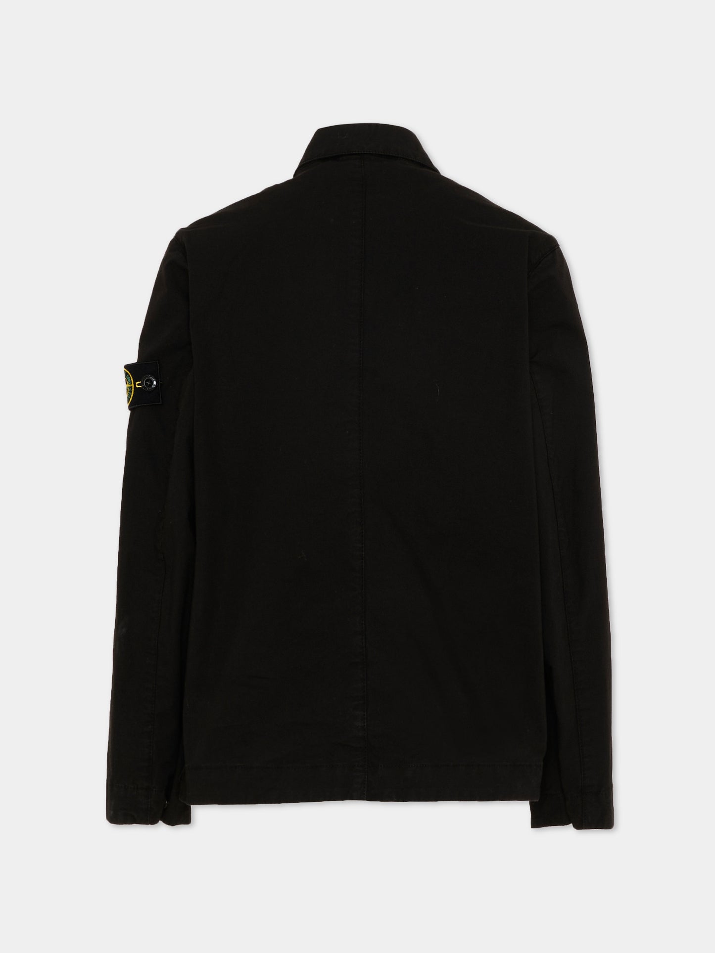 Giacca nera per bambino con compass patch,Stone Island Junior,L1S16 A100001 S0001 - V0029