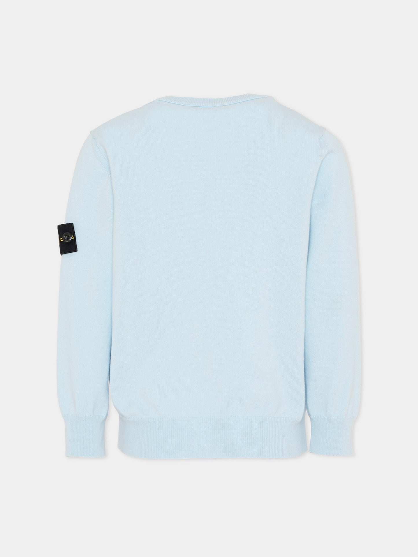 Maglione celeste per bambino con bussola,Stone Island Junior,L1S16 5100001 S00B2 - V0041