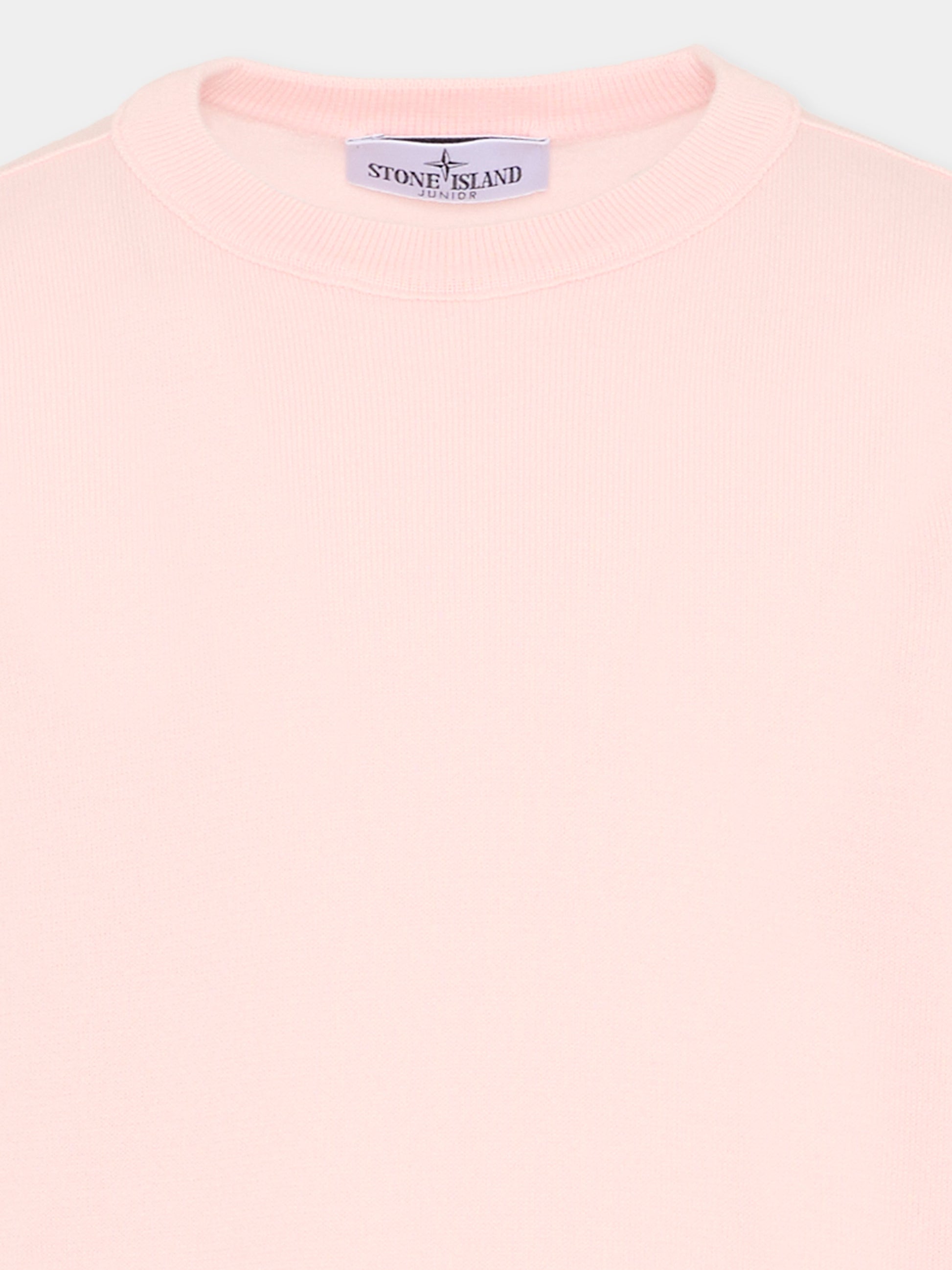 Maglione rosa per bambino con bussola,Stone Island Junior,L1S16 5100001 S00B2 - V0080