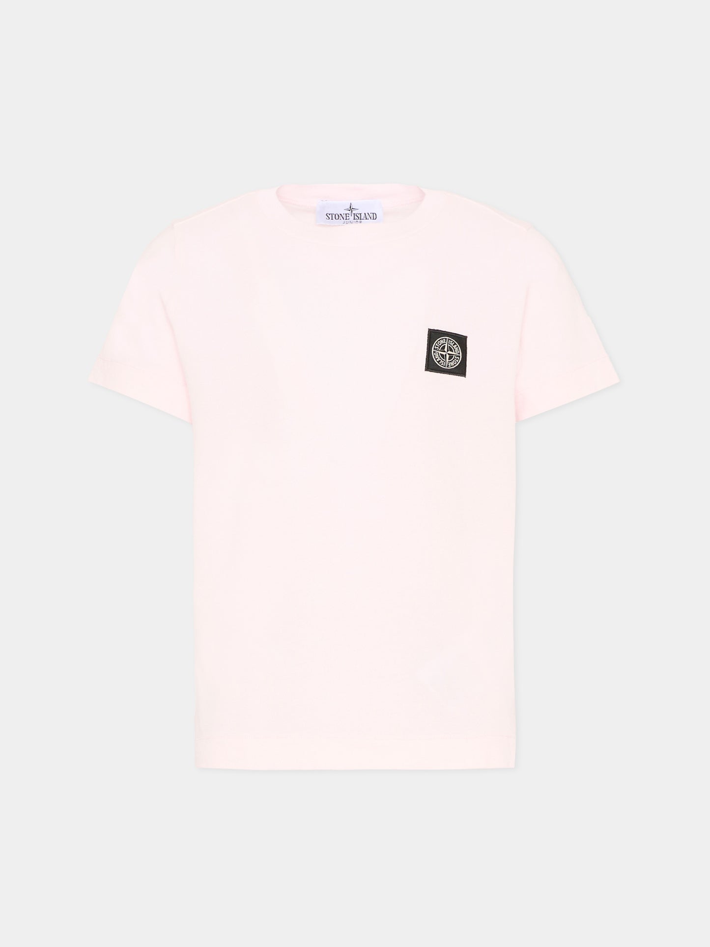 T-Shirt rosa per bambini con logo patch,Stone Island Junior,L1S16 2100002 S0047 - V0080