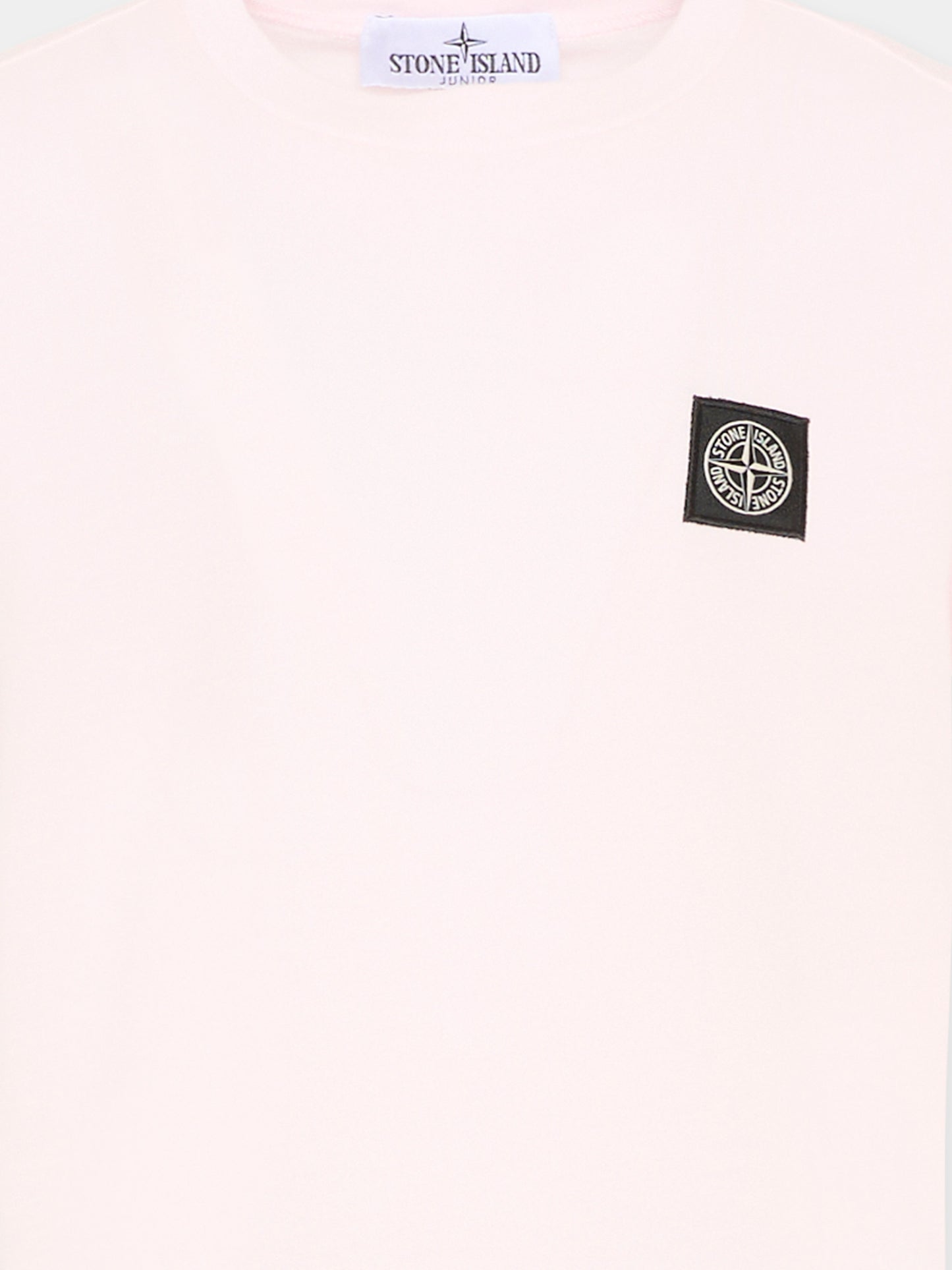 T-Shirt rosa per bambini con logo patch,Stone Island Junior,L1S16 2100002 S0047 - V0080