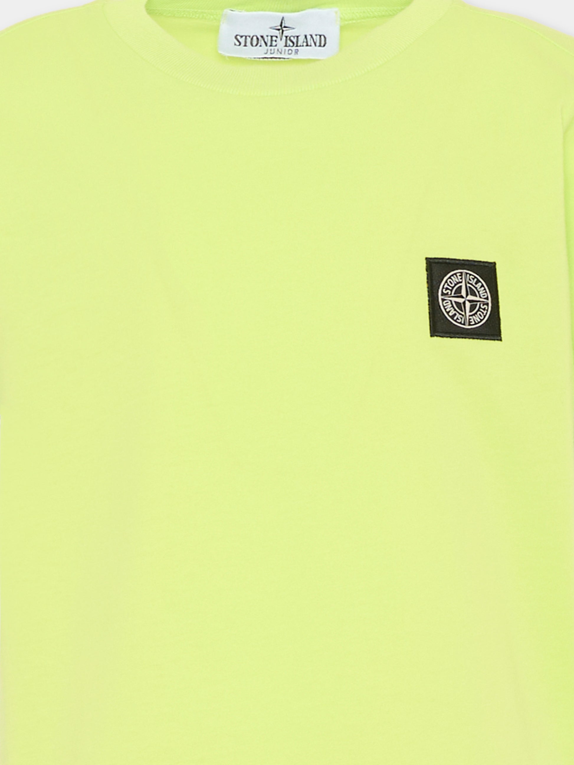 T-Shirt verde per bambino con logo patch,Stone Island Junior,L1S16 2100002 S0047 - V005F