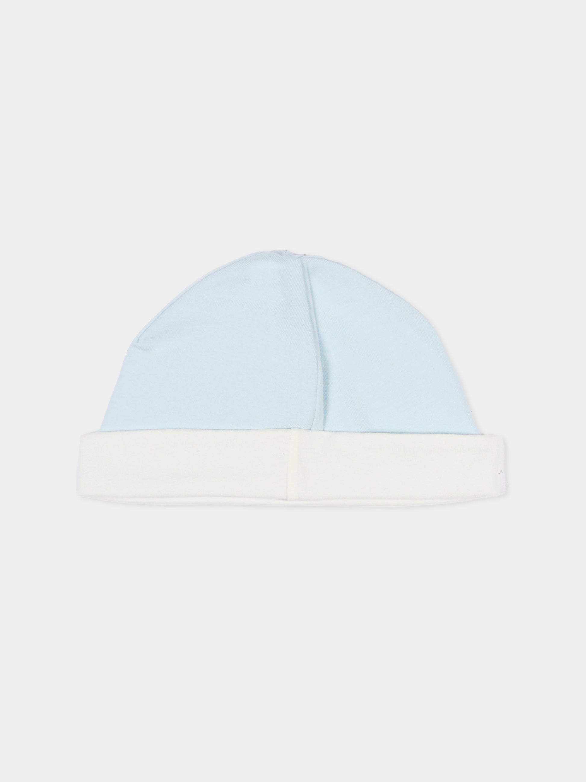 Set tutina celeste per neonato con logo ricamato,Fendi Kids,BUK154 ST8 F19J4