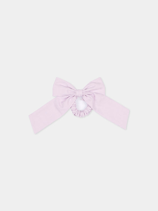 Elastico per capelli lilla per bambina con FF,Fendi Kids,JFP100 AWHA F0QF8