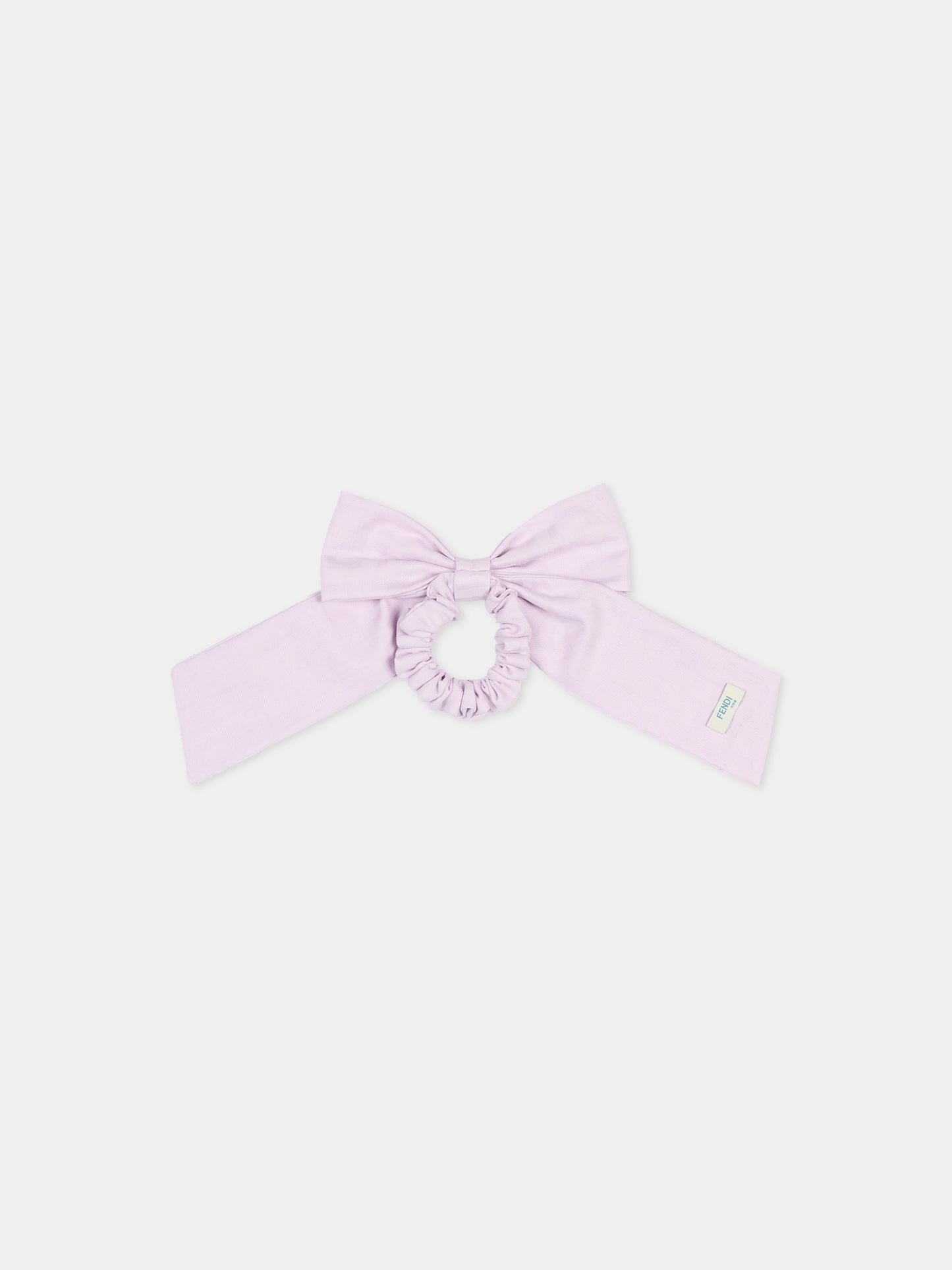 Elastico per capelli lilla per bambina con FF,Fendi Kids,JFP100 AWHA F0QF8
