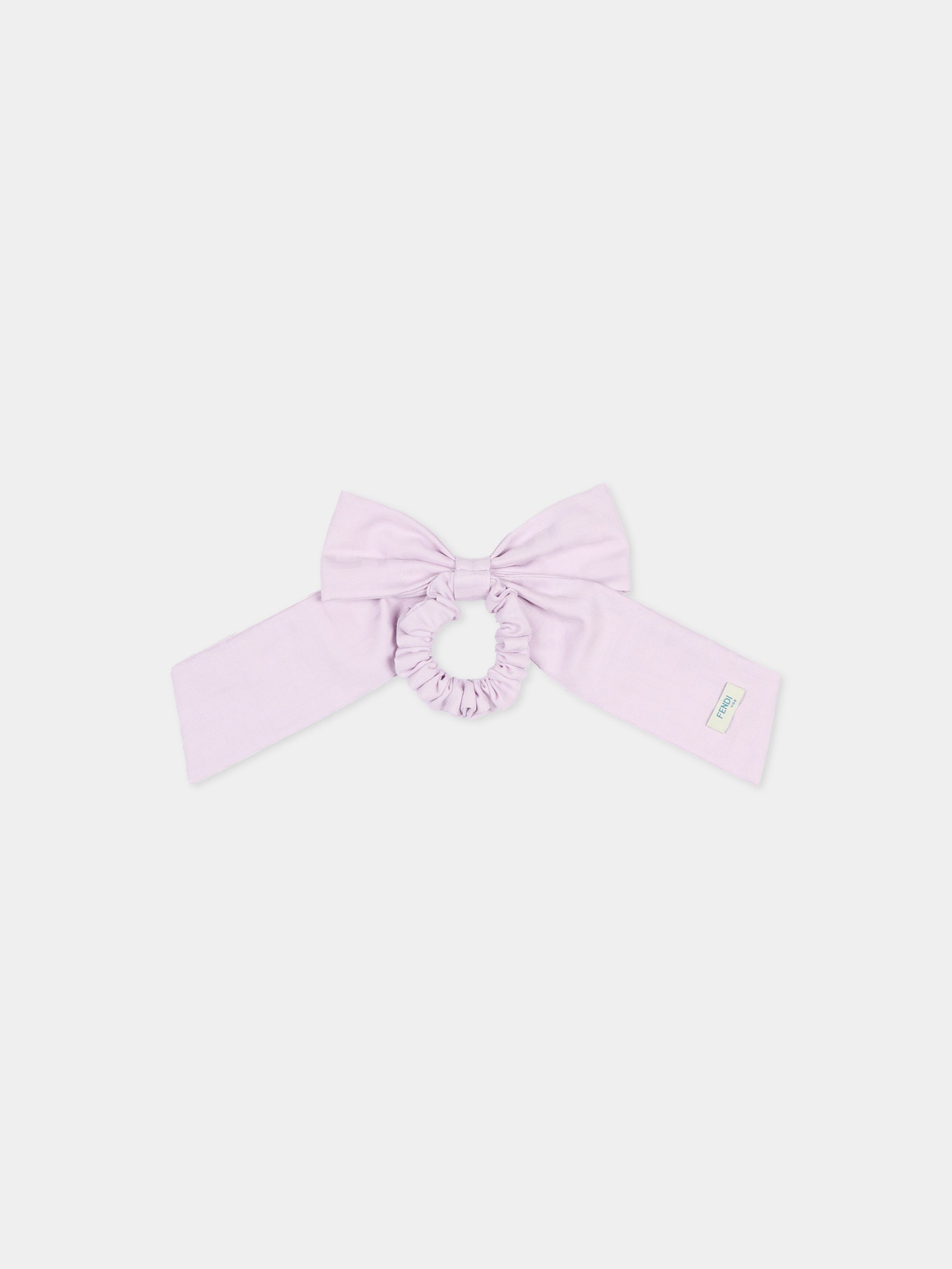 Elastico per capelli lilla per bambina con FF,Fendi Kids,JFP100 AWHA F0QF8