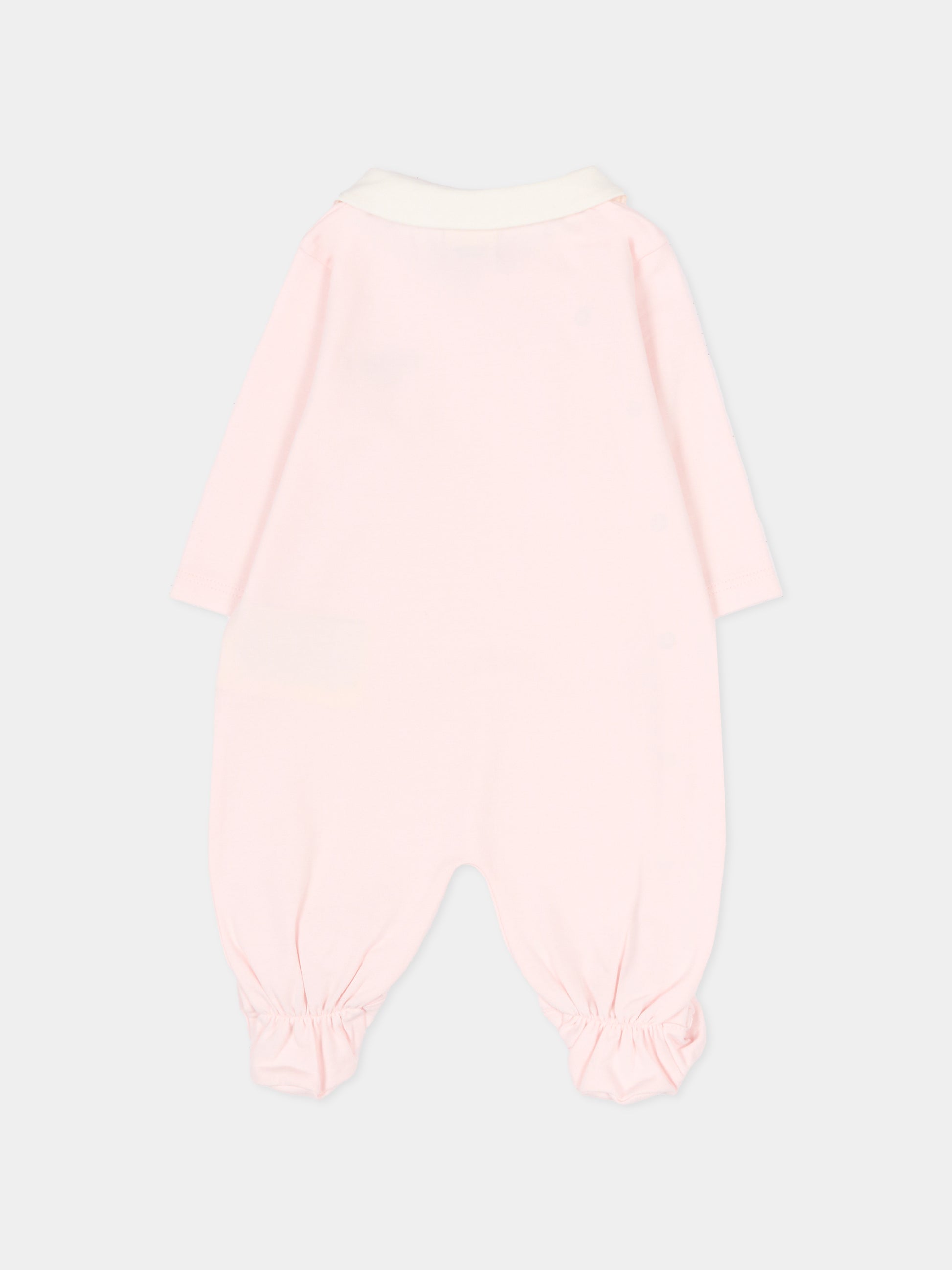 Set tutina rosa per neonata con logo ricamato,Fendi Kids,BUK154 ST8 F0C11