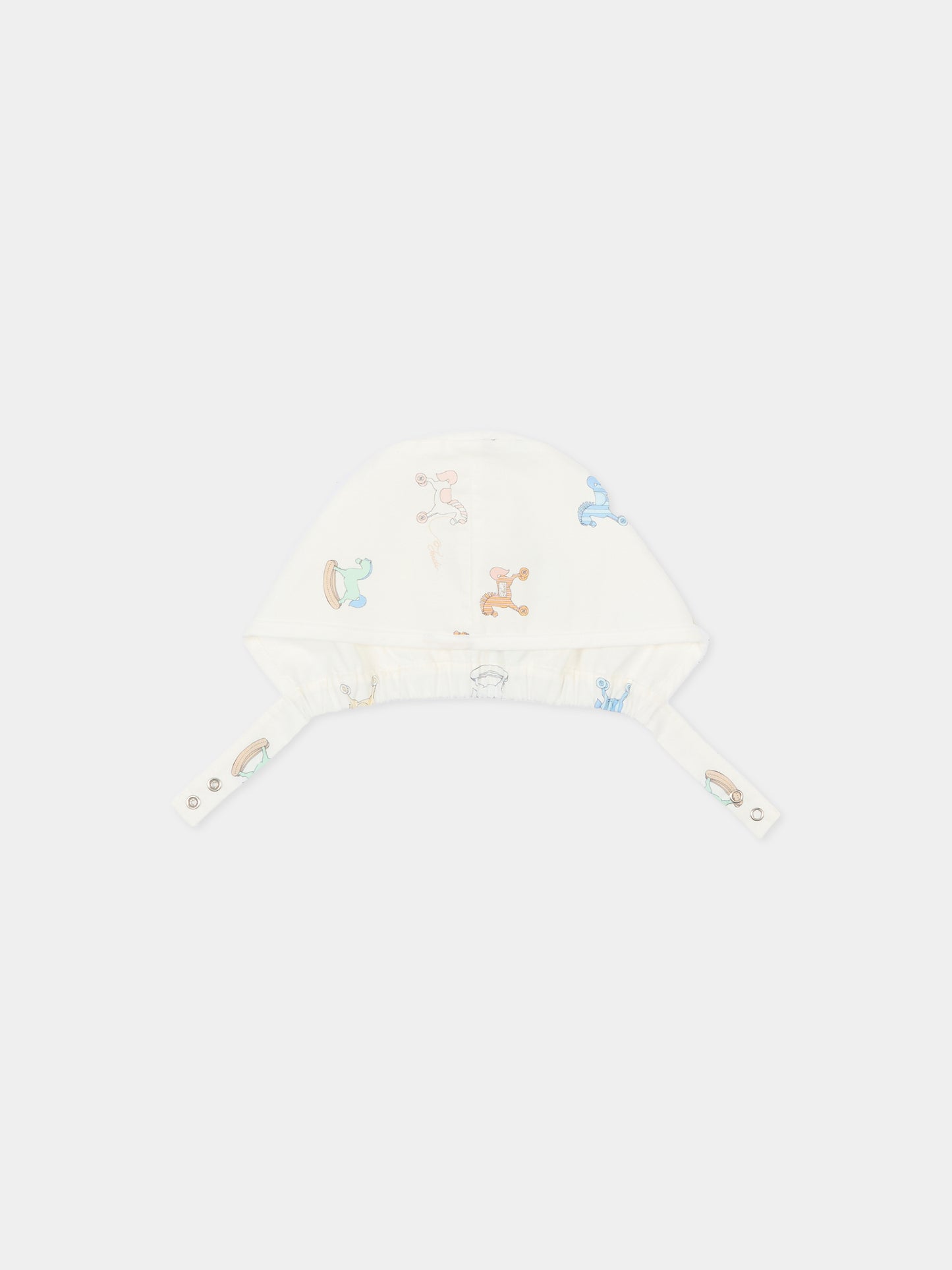 Set pagliaccetto avorio per neonati con cavallo a dondolo,Fendi Kids,BUK159 AVW9 F0ZA0