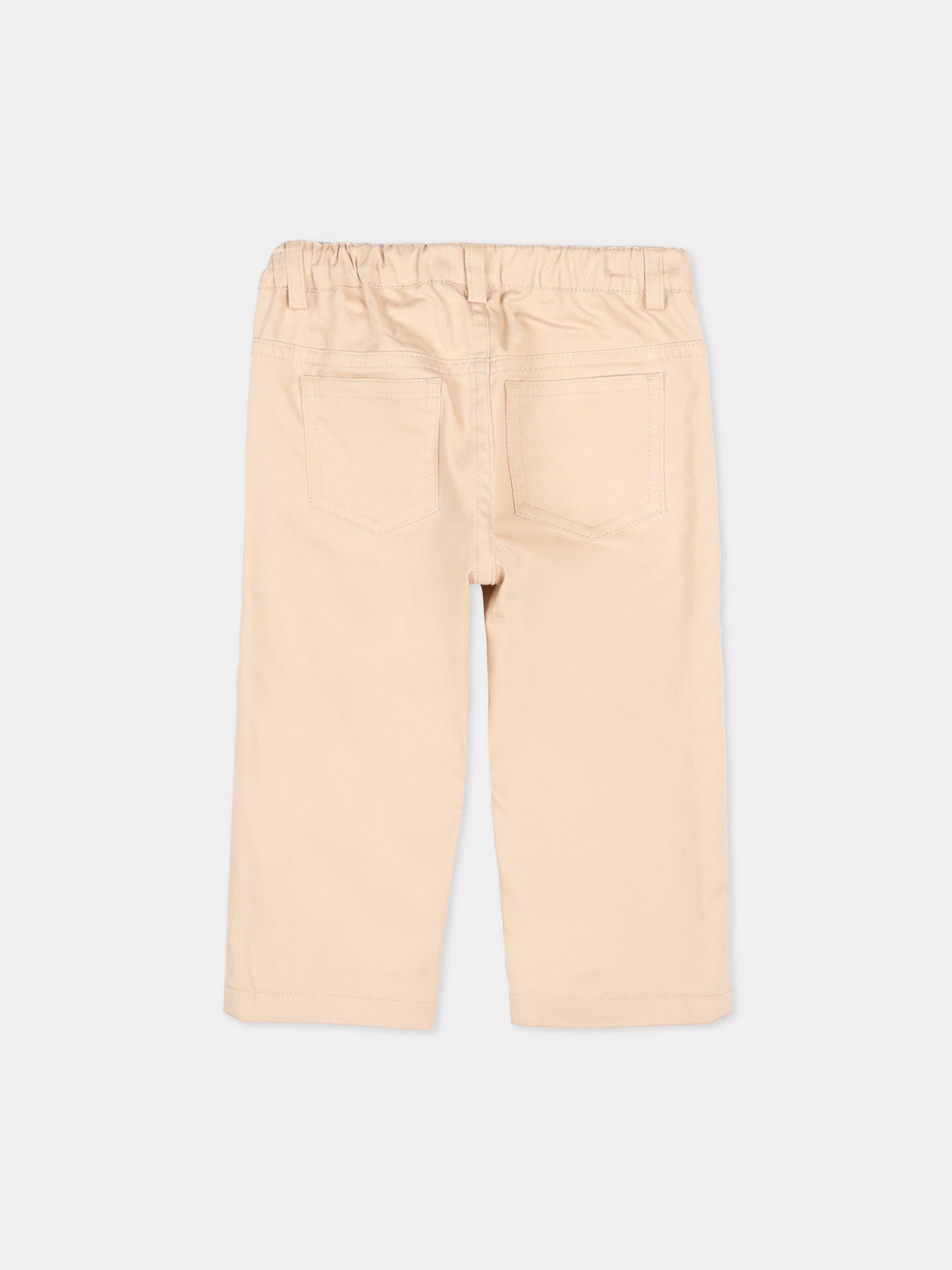 Pantaloni beige per neonato con logo,Fendi Kids,BMF264 AS5Y F1P2N