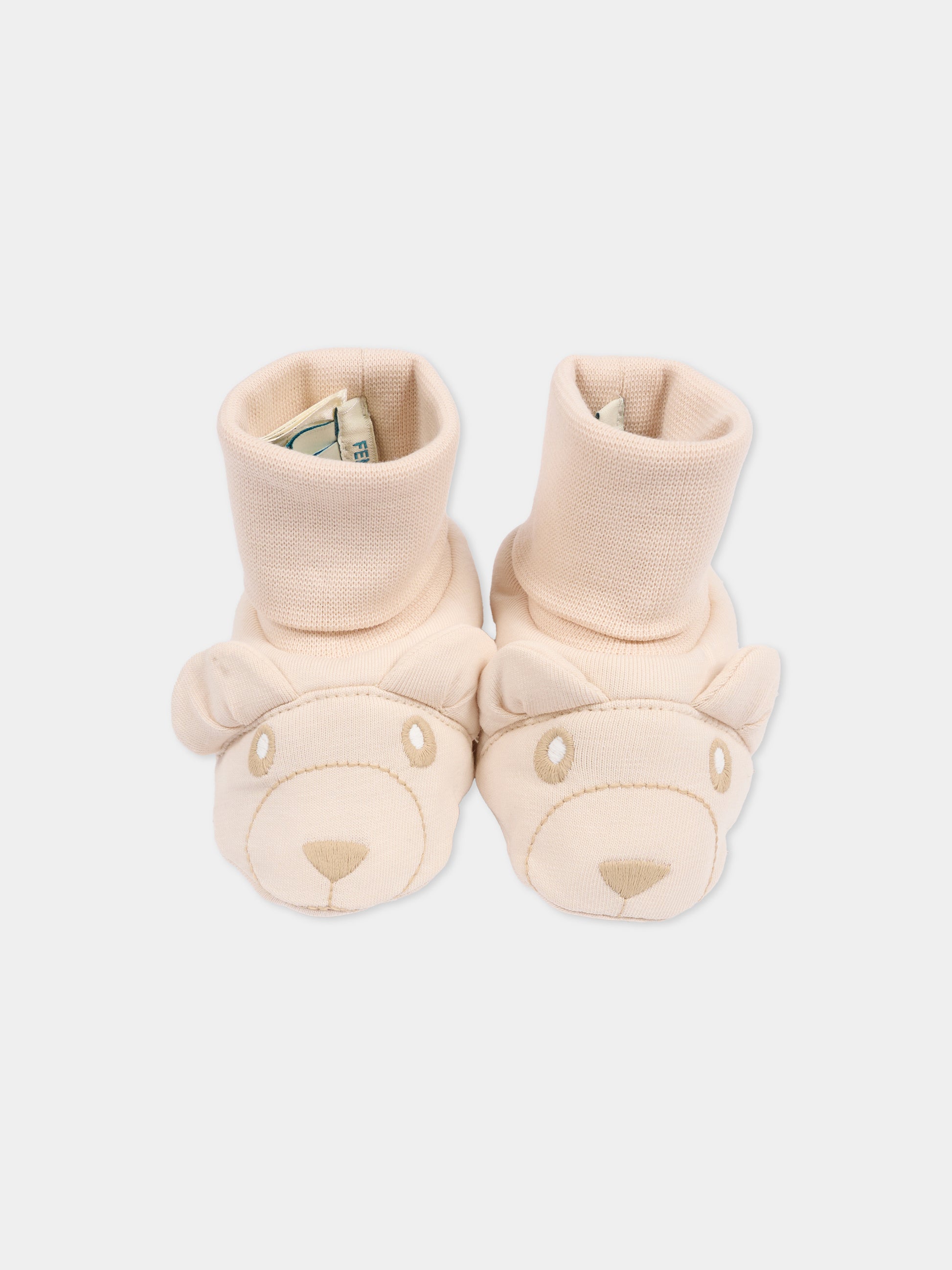 Set accessori beige per neonati con orsetto,Fendi Kids,BUJ337 ST8 F19J5