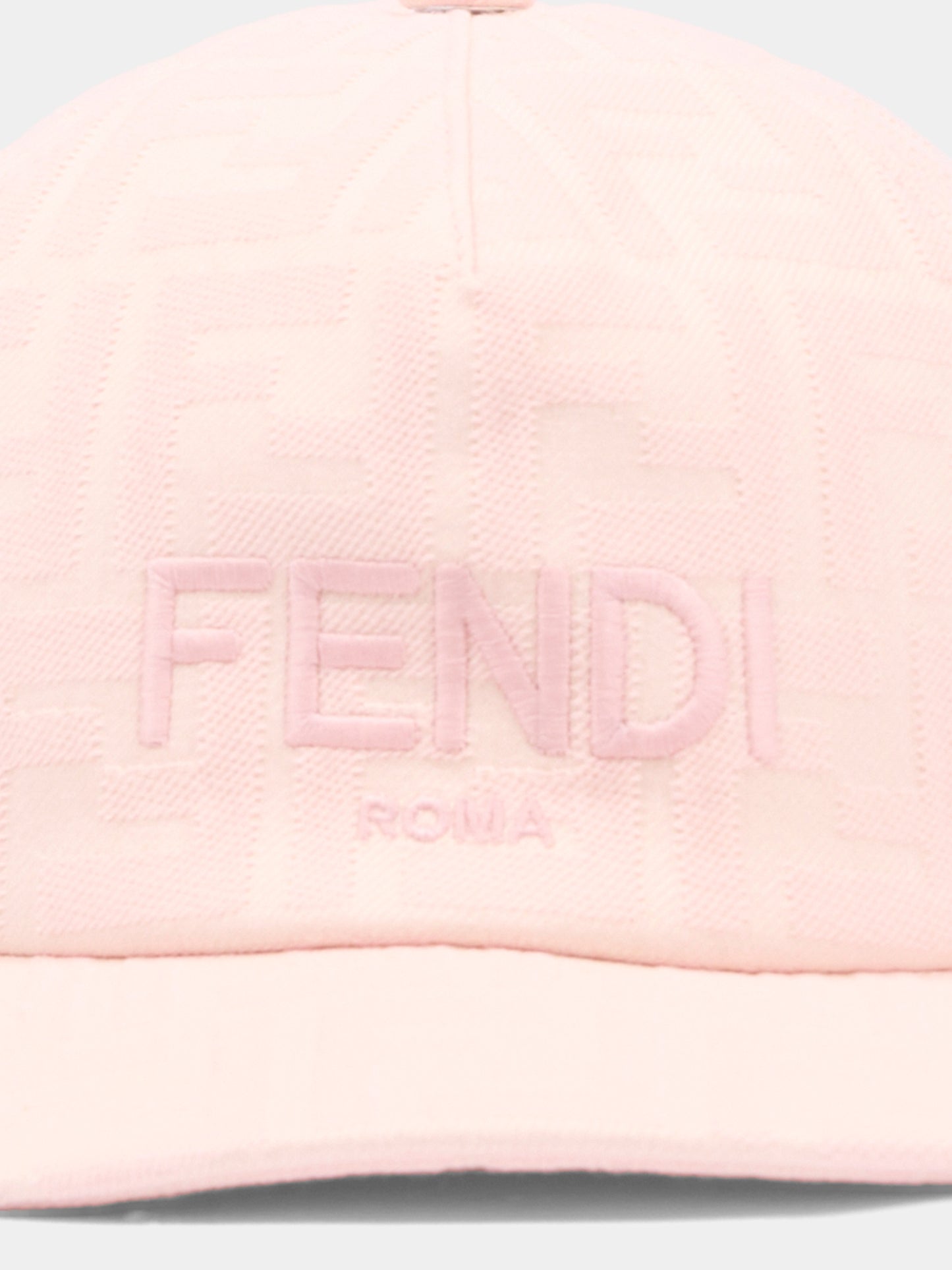 Cappello rosa per bambina con FF,Fendi Kids,JFP082 AWF6 F0QD1
