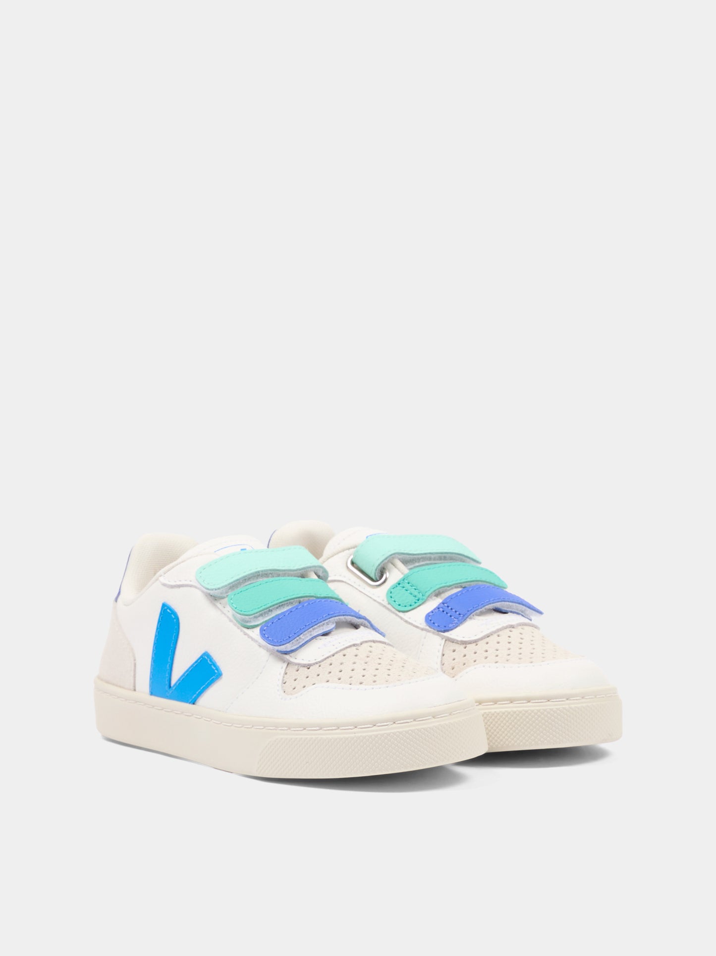 Sneakers V-10 bianche per bambino con logo,Veja,CV0521503C