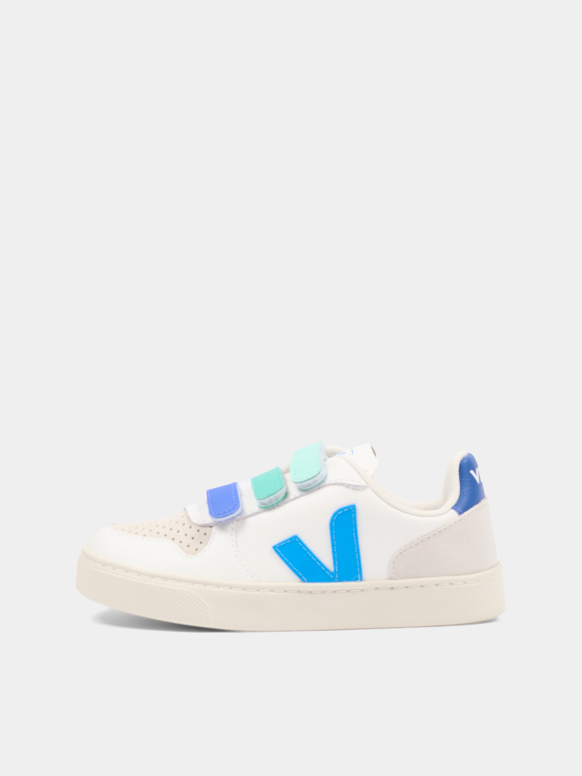 Sneakers V-10 bianche per bambino con logo,Veja,CV0521503C