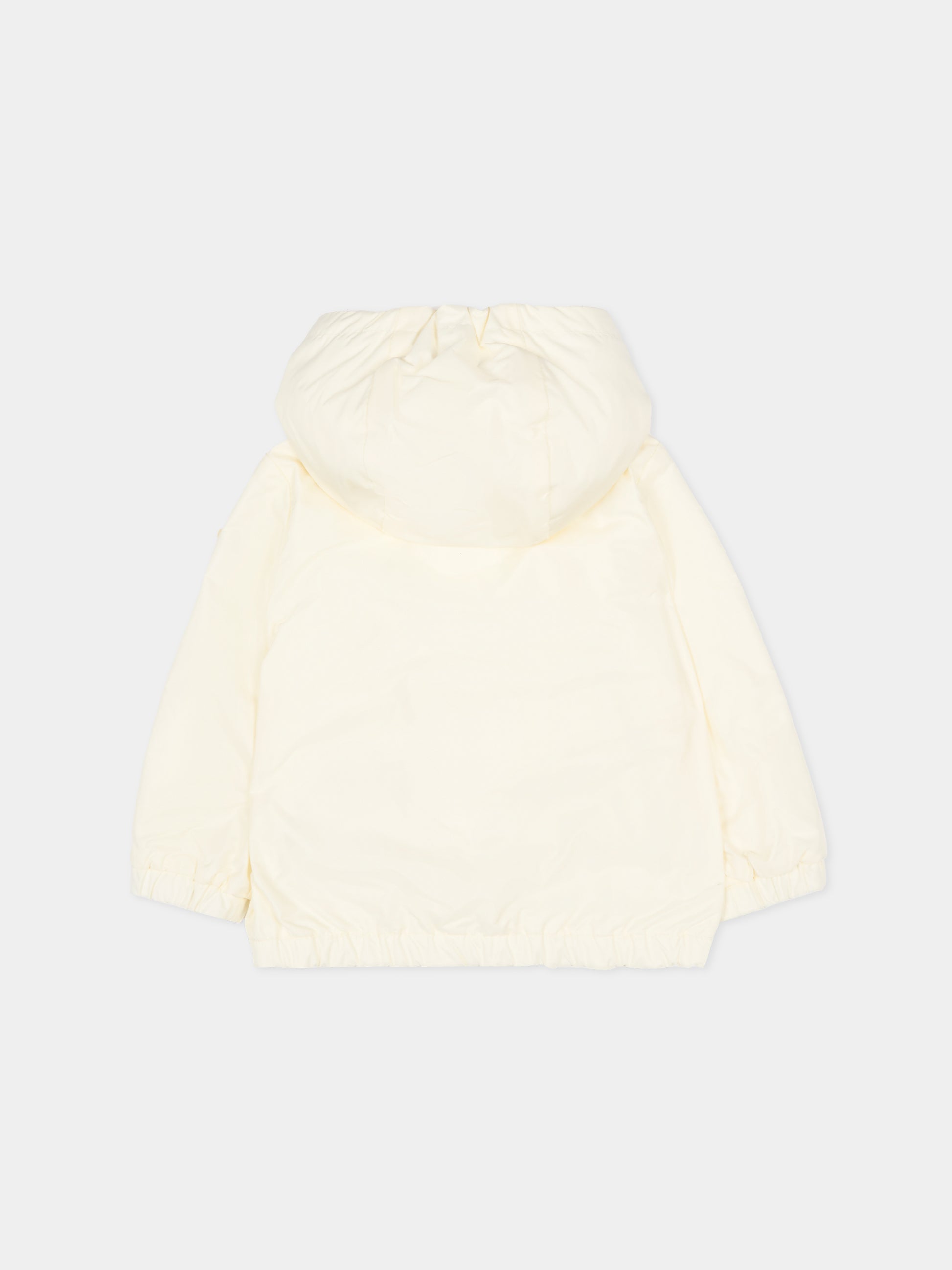 Giacca a vento Nigar avorio per neonata con logo,Moncler Kids,L1951 1A00011 53A5E 034