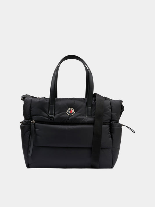 Borsa mamma nera per neonati con logo,Moncler Kids,L1951 5D00001 M6811 999