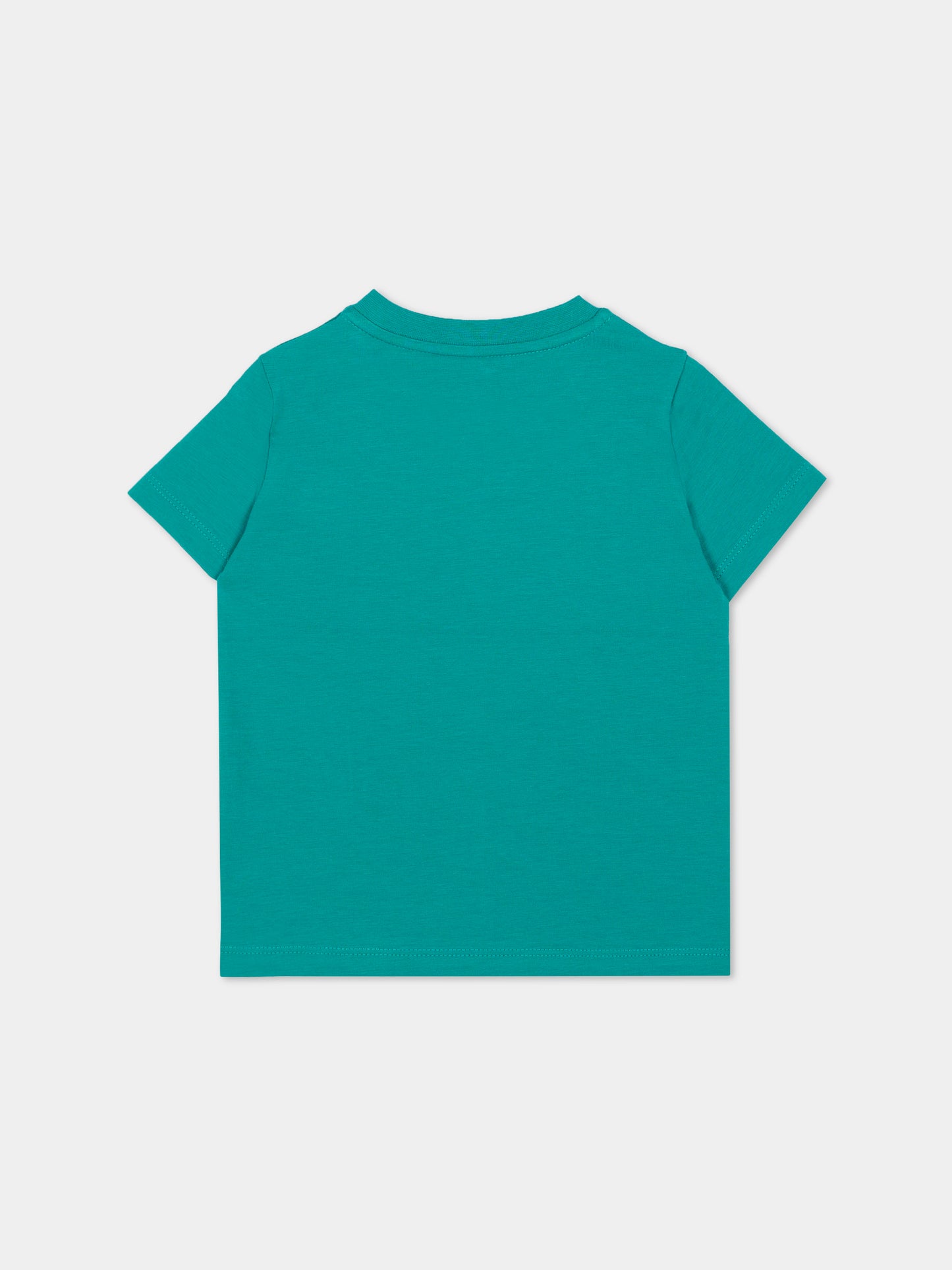 T-shirt verde per neonato con logo,Moncler Kids,L1951 8C00004 89AUM 853
