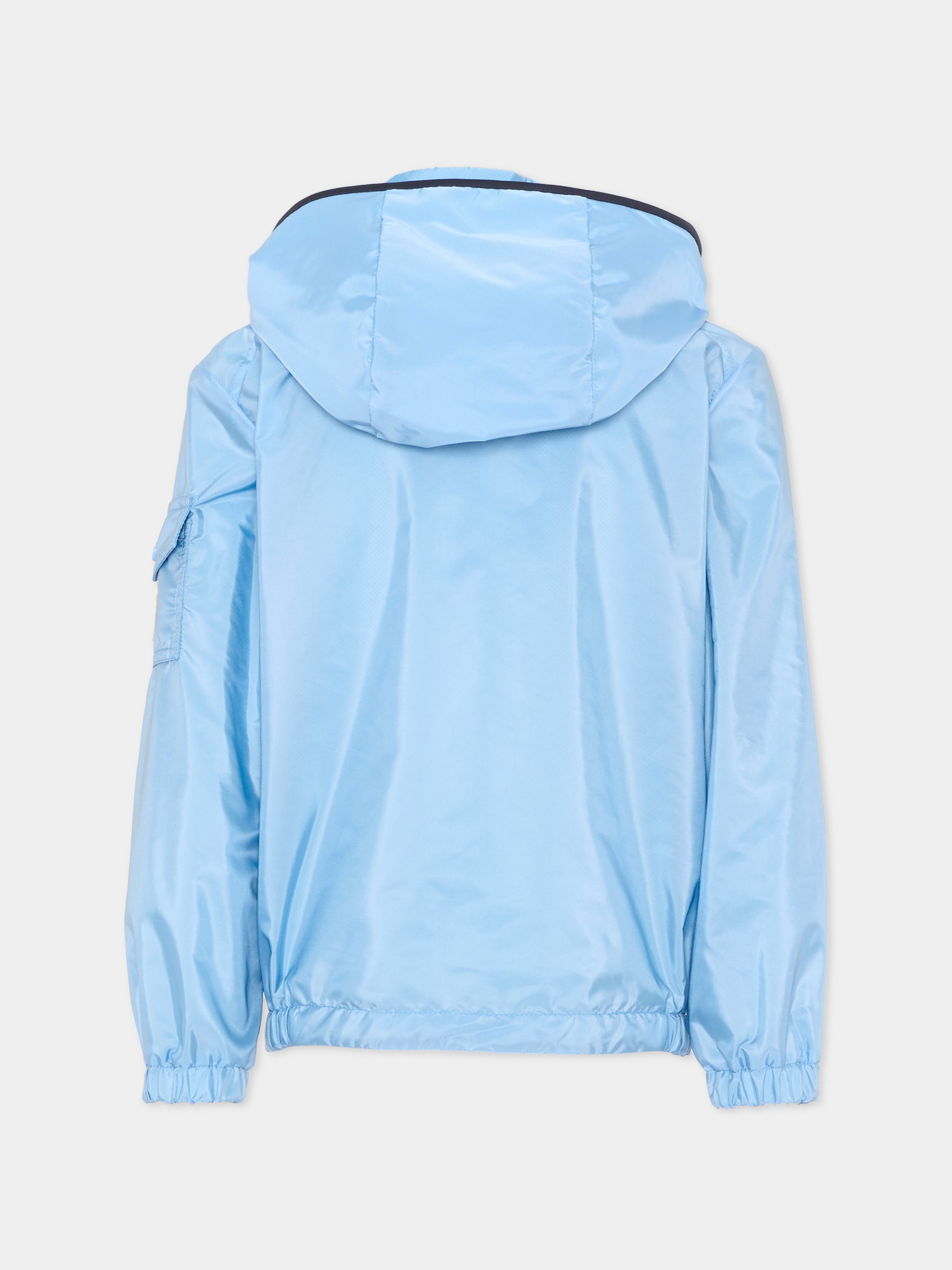 Giacca a vento azzurra Banu per bambino con logo,Moncler Kids,L1954 1A00010 539ZD 71E