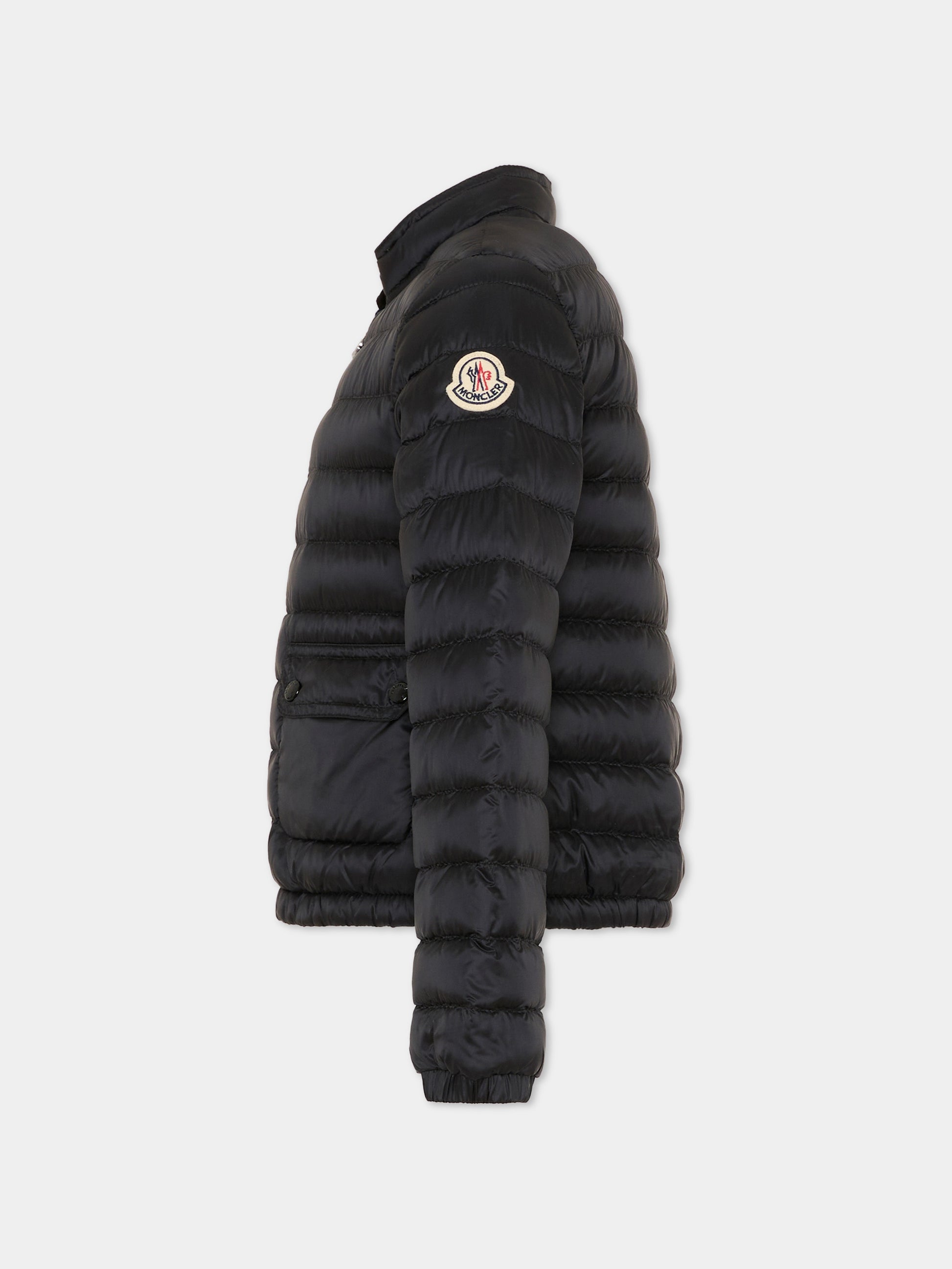 Piumino Lans nero per bambina con logo,Moncler Kids,L1954 1A00032 597YF 999