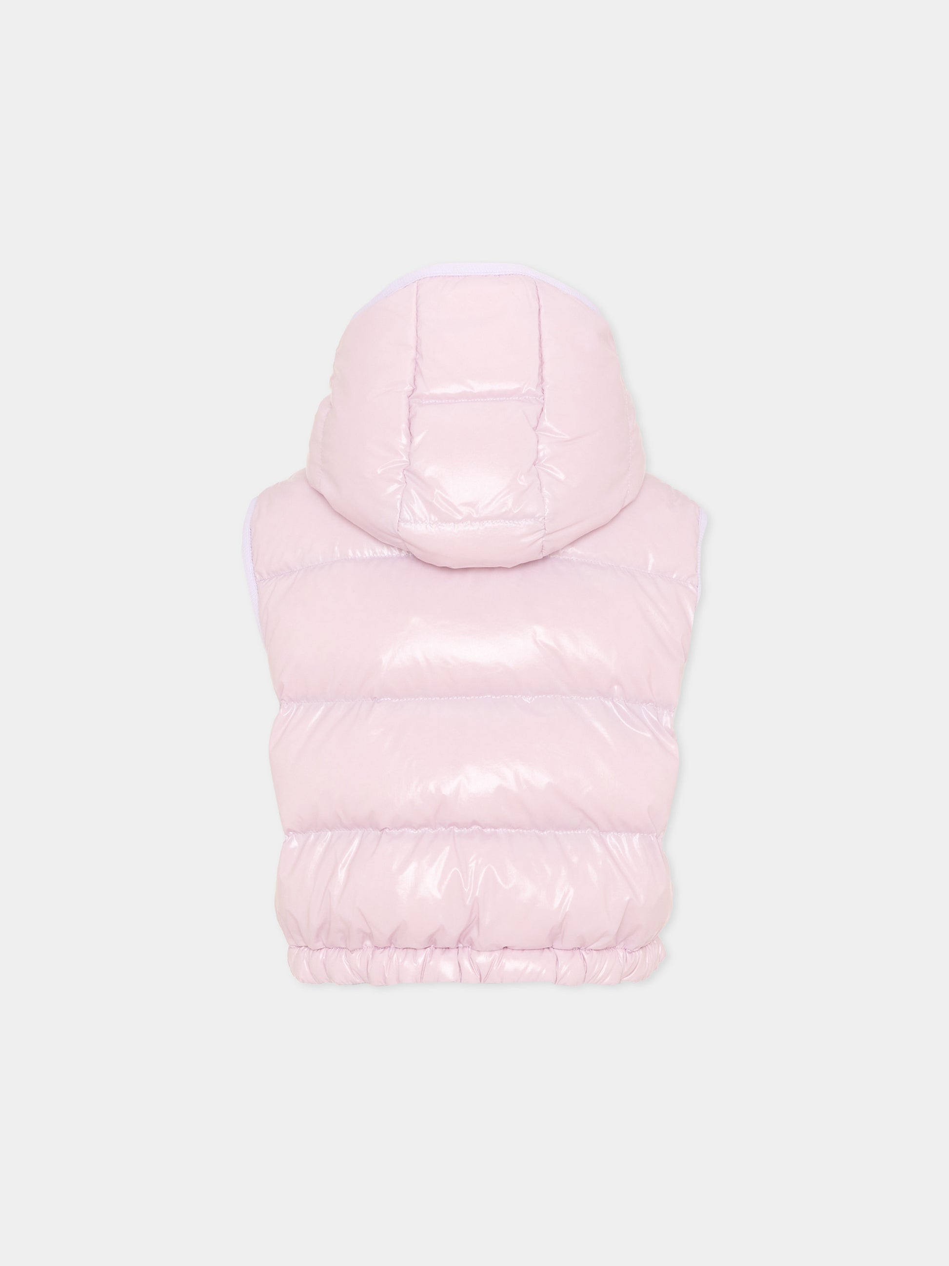 Gilet Kamile lilla per bambina con logo,Moncler Kids,L1954 1A00041 597EU 509