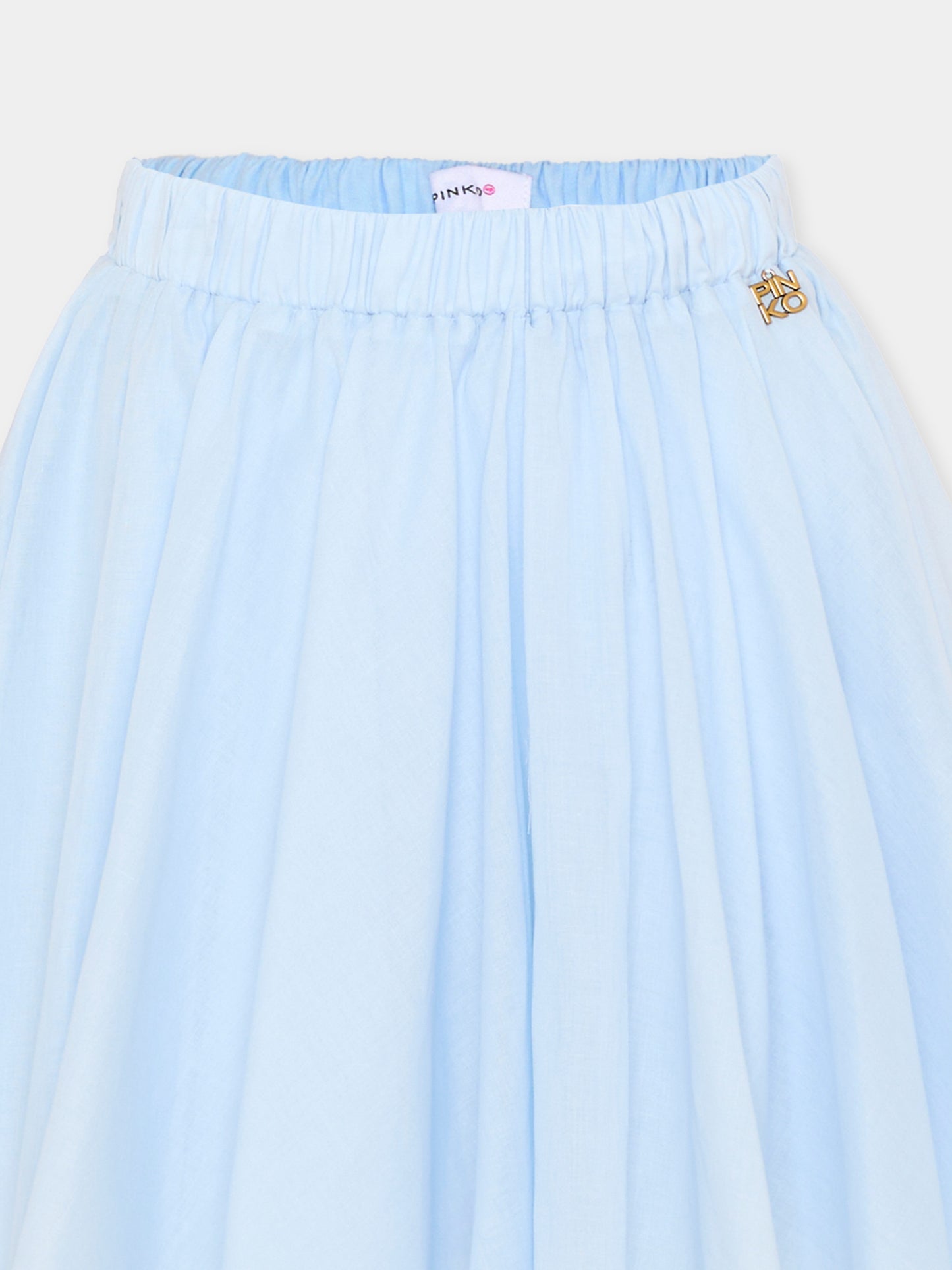 Gonna elegante celeste per bambina,Pinko,KFGO021.0.CA005.9028