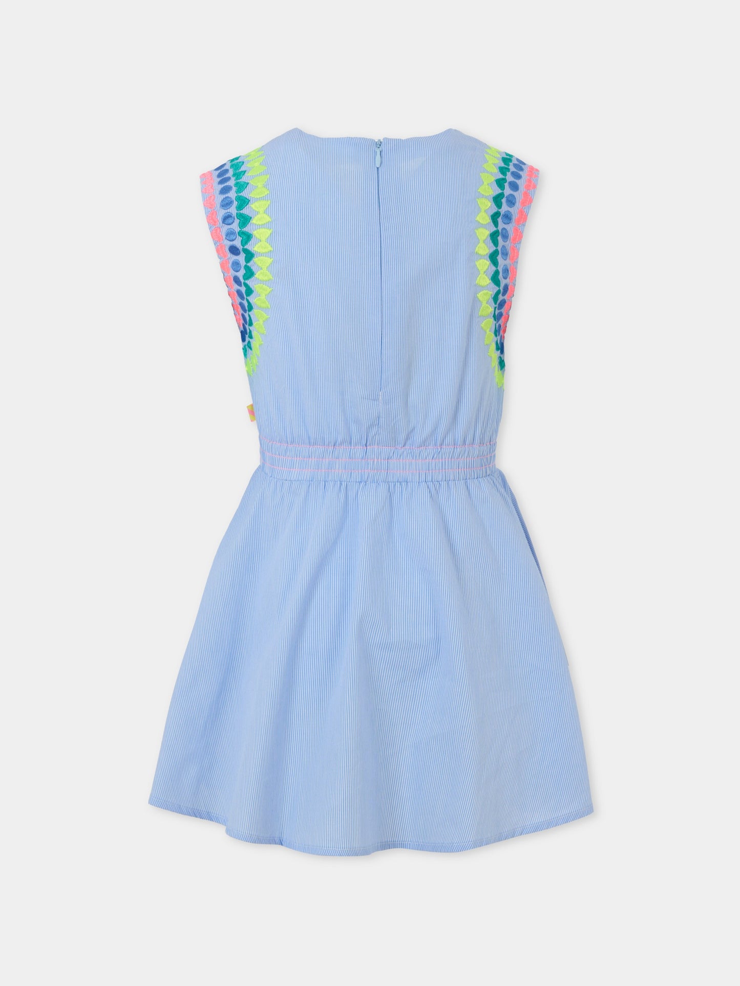 Vestito blu per bambina con ricami,Billieblush,U20960 76F