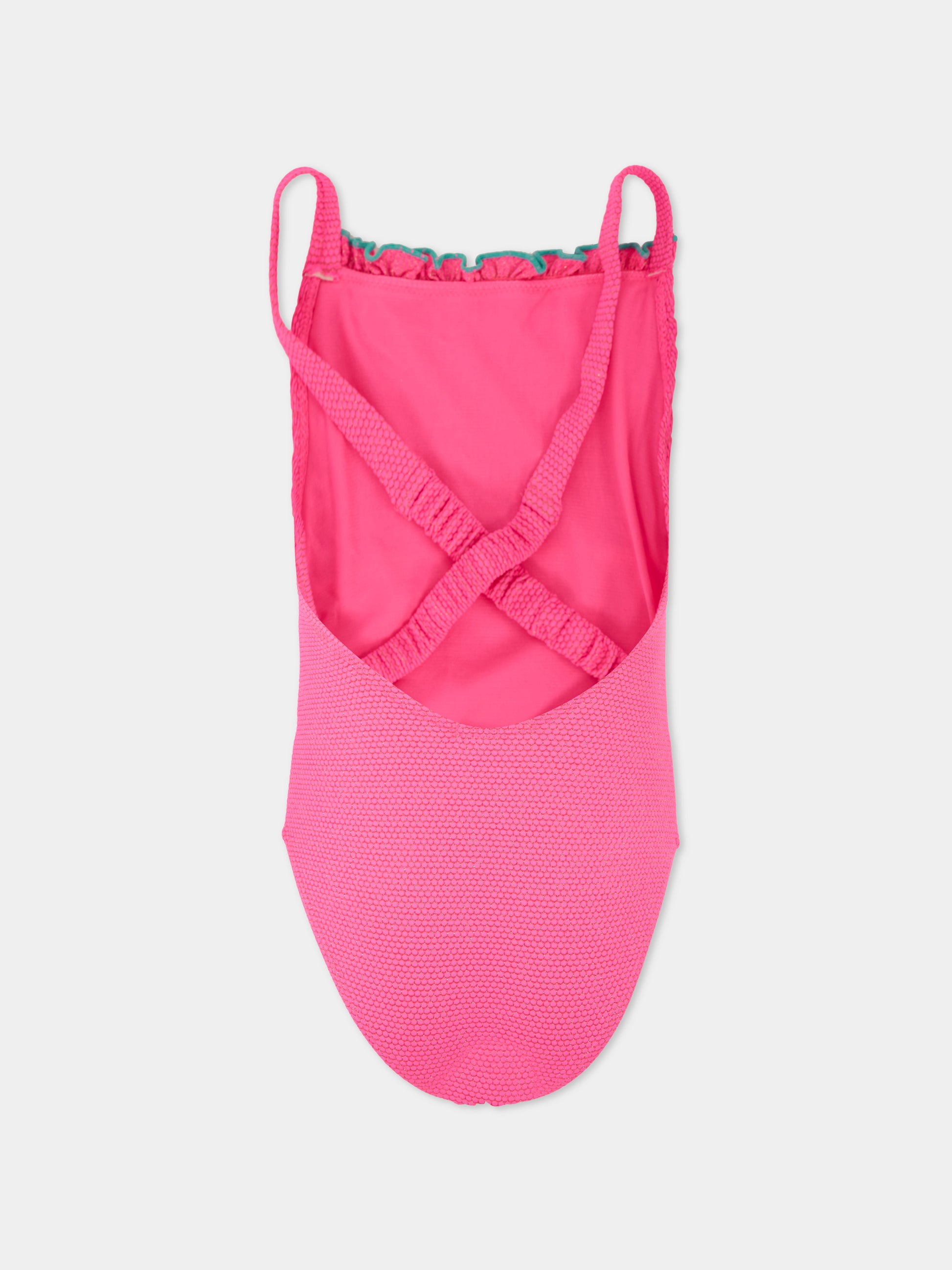 Costume intero rosa per bambina,Billieblush,U21042 47A