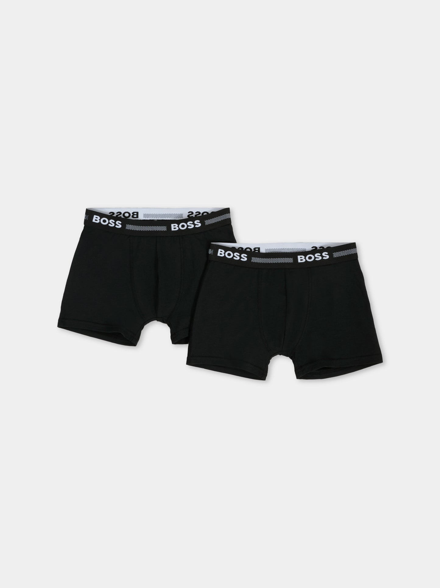 Set boxer nero per bambino con logo,Boss,J51747 09B