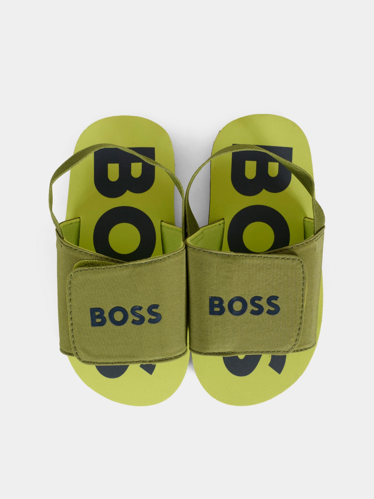 Sandali verdi per neonato e bambino con logo,Boss,J52156 673