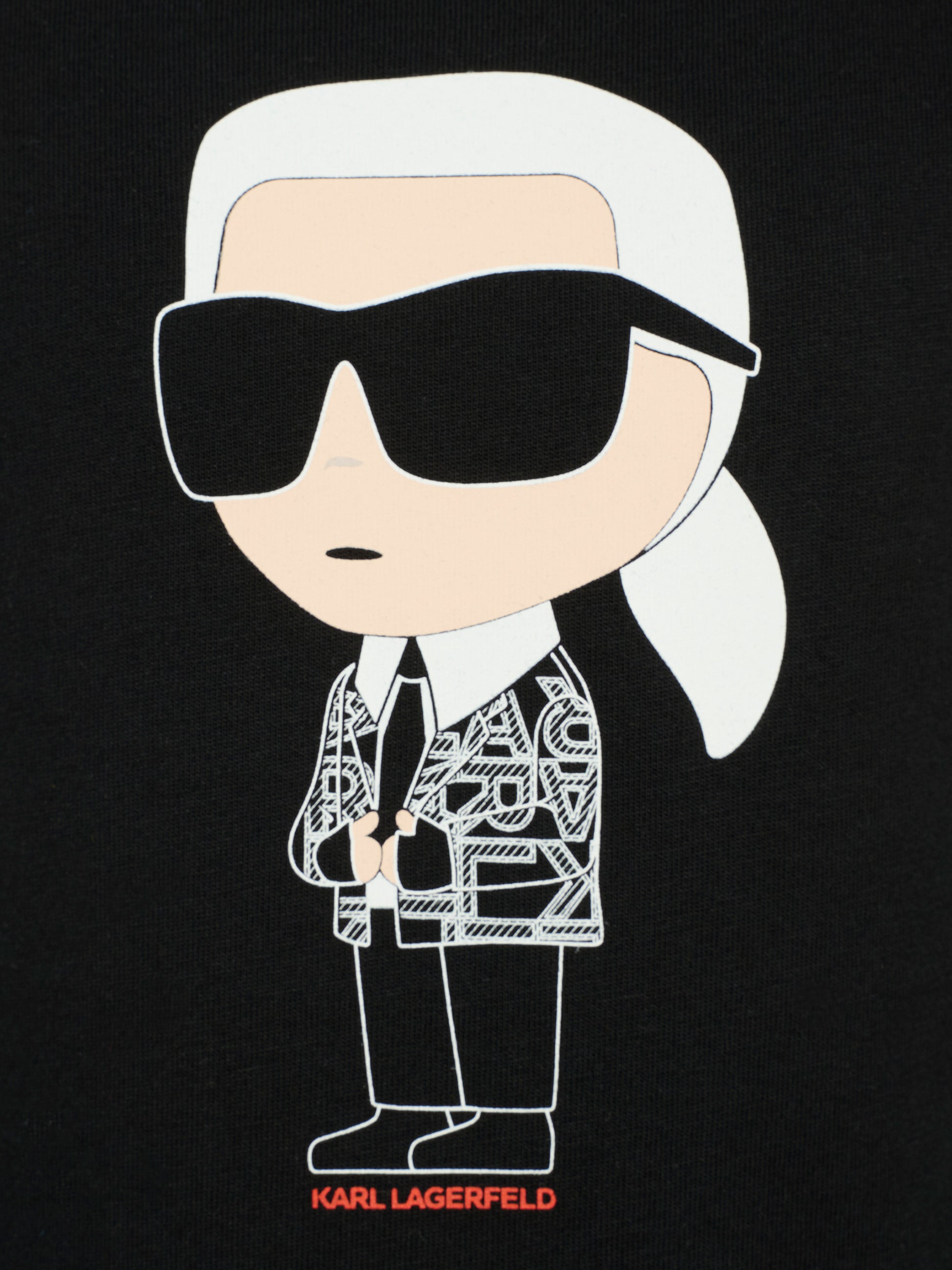 T-shirt nera per bambini con Karl Lagerfeld,Karl Lagerfeld Kids,Z30438 09B