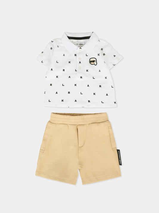 Completo multicolor per neonato con logo,Karl Lagerfeld Kids,Z30501 296