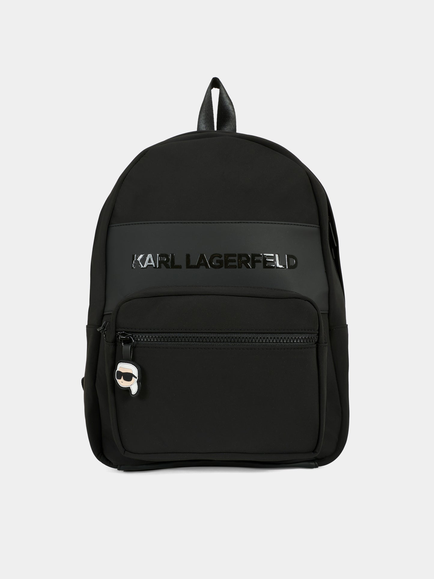 Zaino nero per bambini con logo,Karl Lagerfeld Kids,Z30553 09B