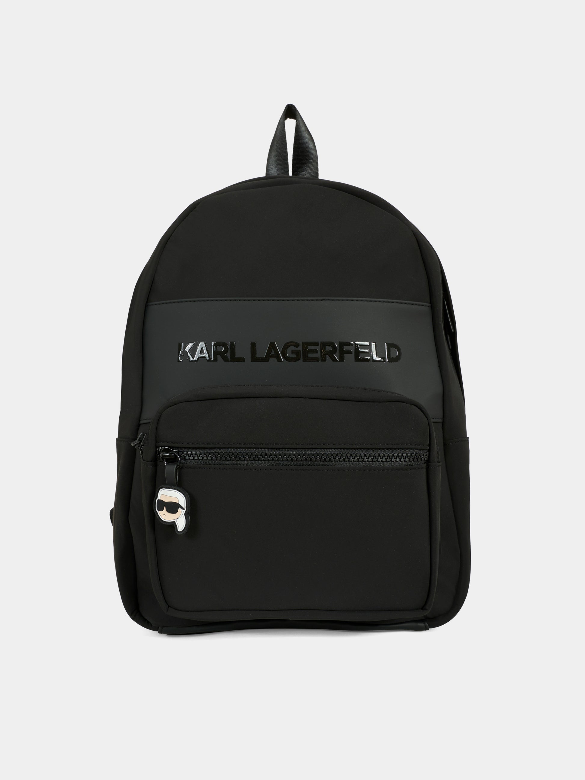 Zaino nero per bambini con logo,Karl Lagerfeld Kids,Z30553 09B