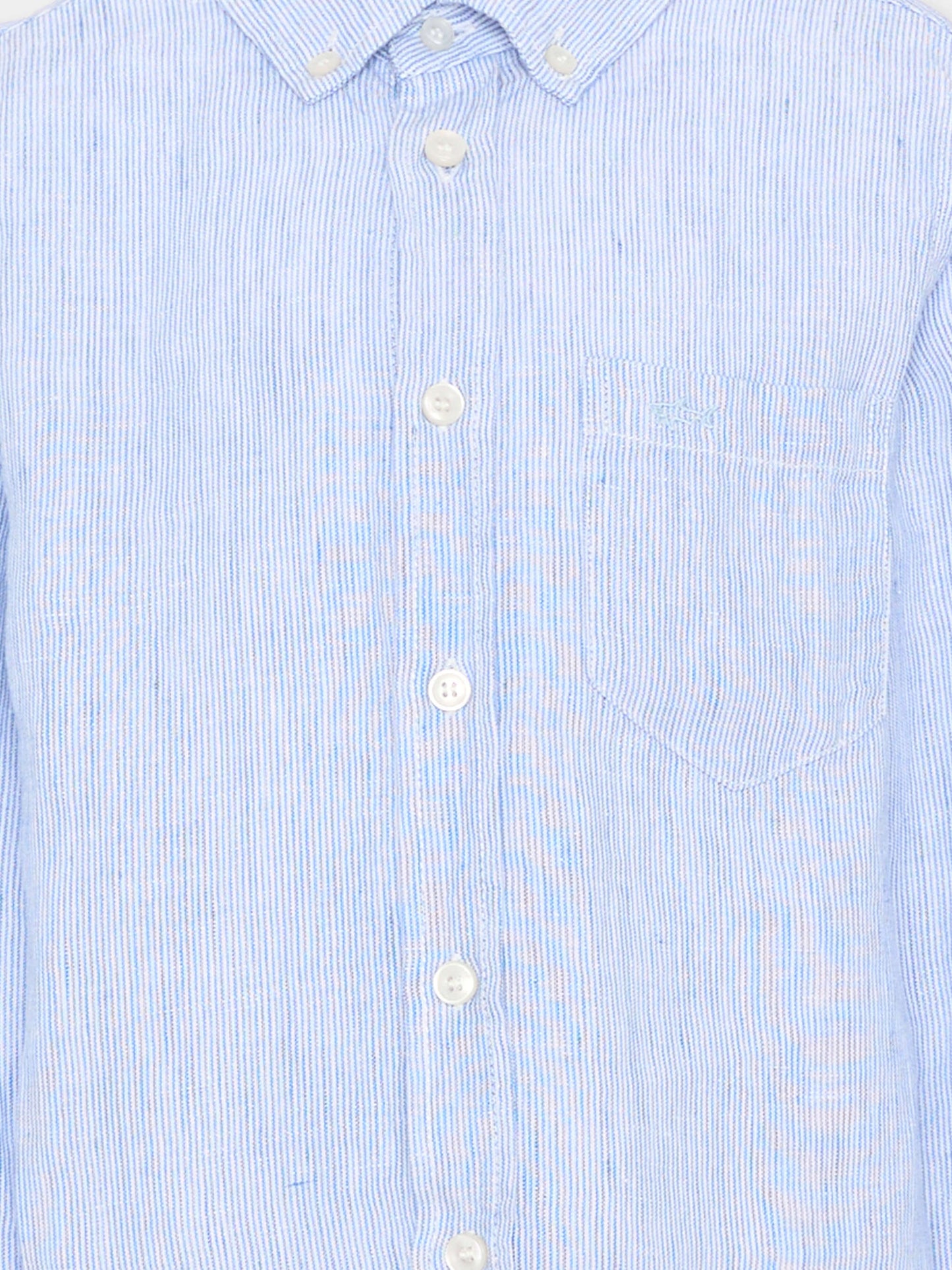 Camicia azzurra in lino per bambino,Paul & Shark Junior,WUC000 LUE02 80213