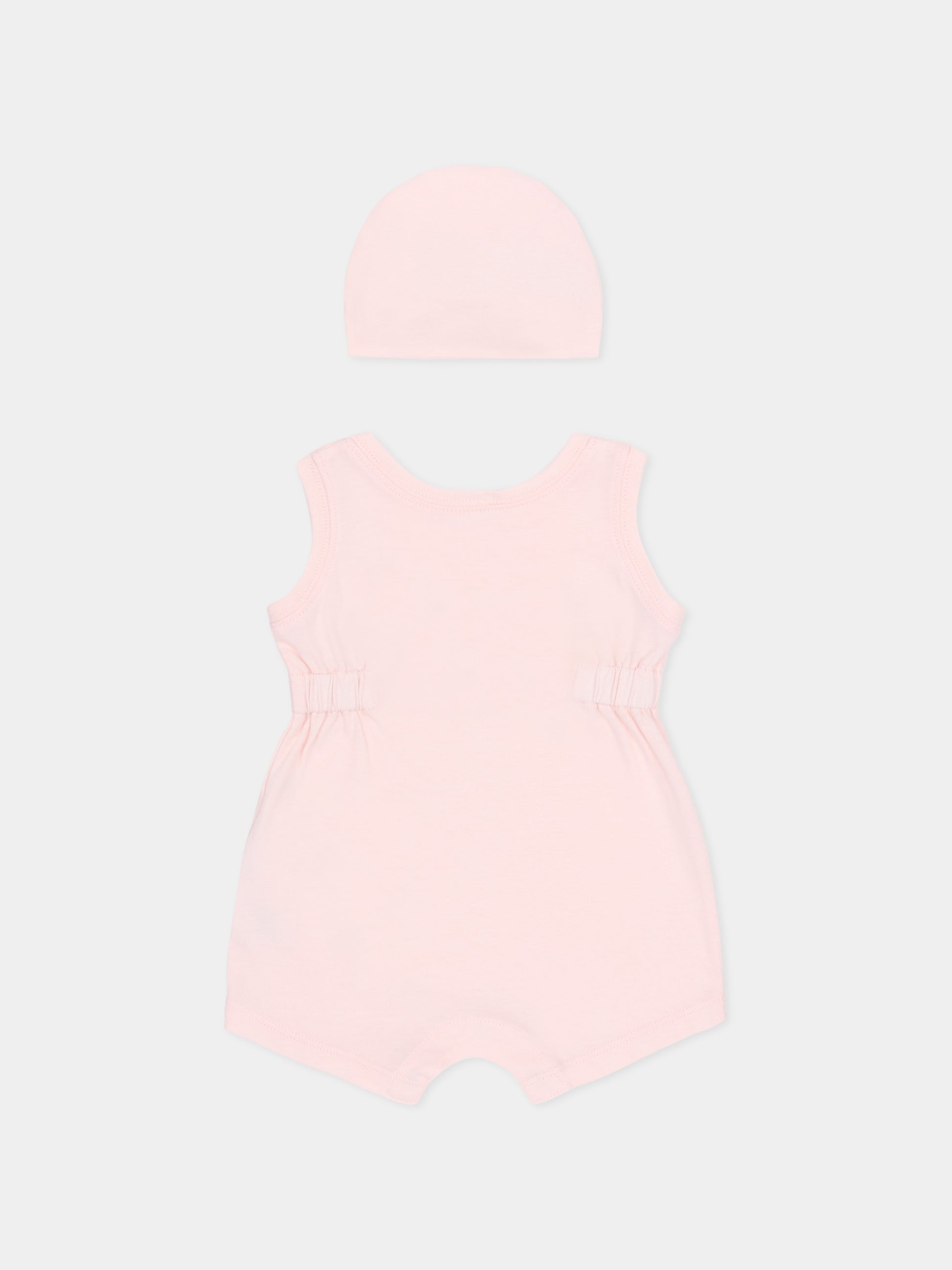 Set pagliaccetti rosa per neonata con logo e Mr Happy,Gucci Kids,852918 XJHRN 5907