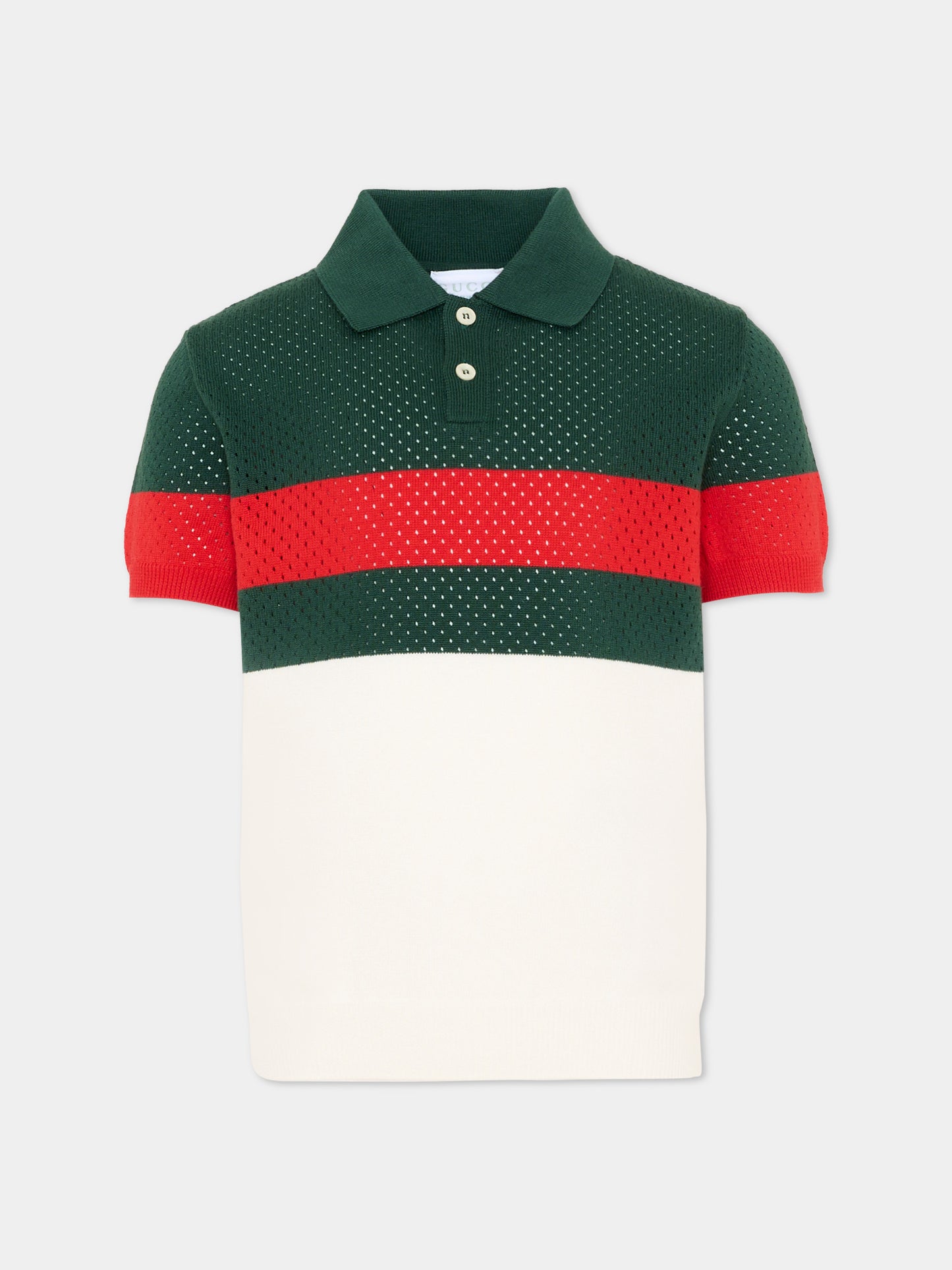 Polo multicolore à rayures pour garçon