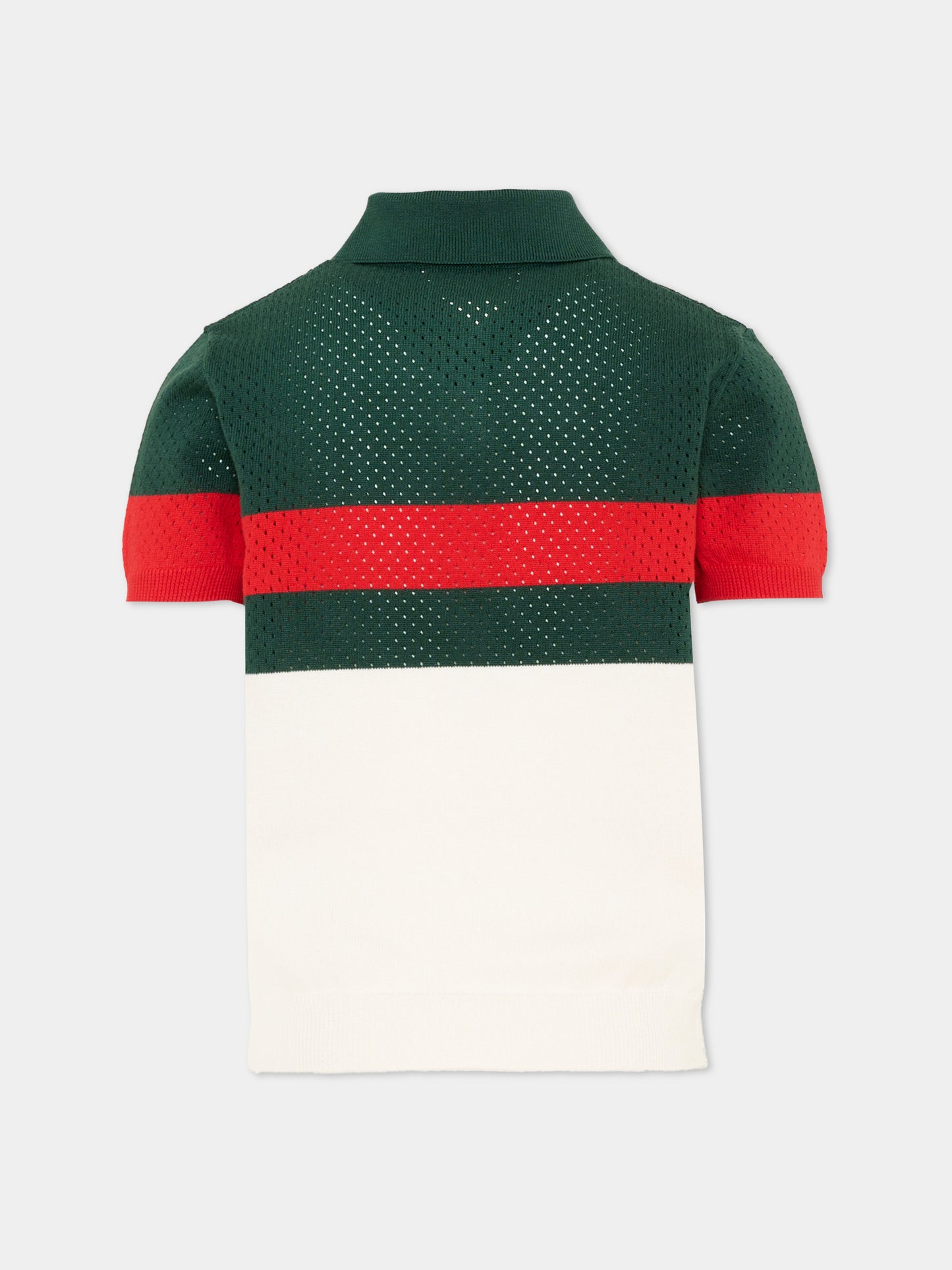Polo multicolore à rayures pour garçon