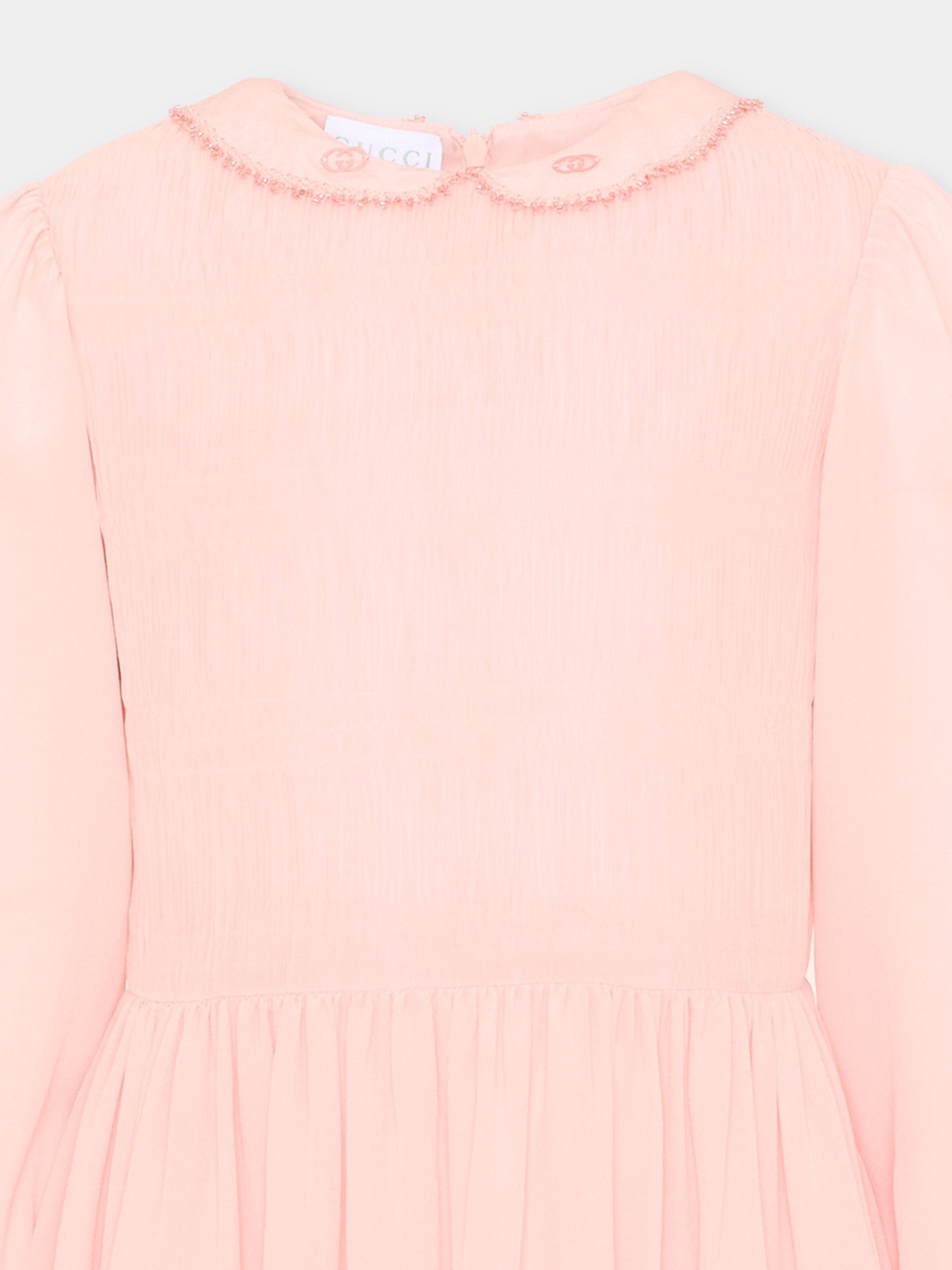 Abito rosa per bambina,Gucci Kids,827818 ZAHDU 5131