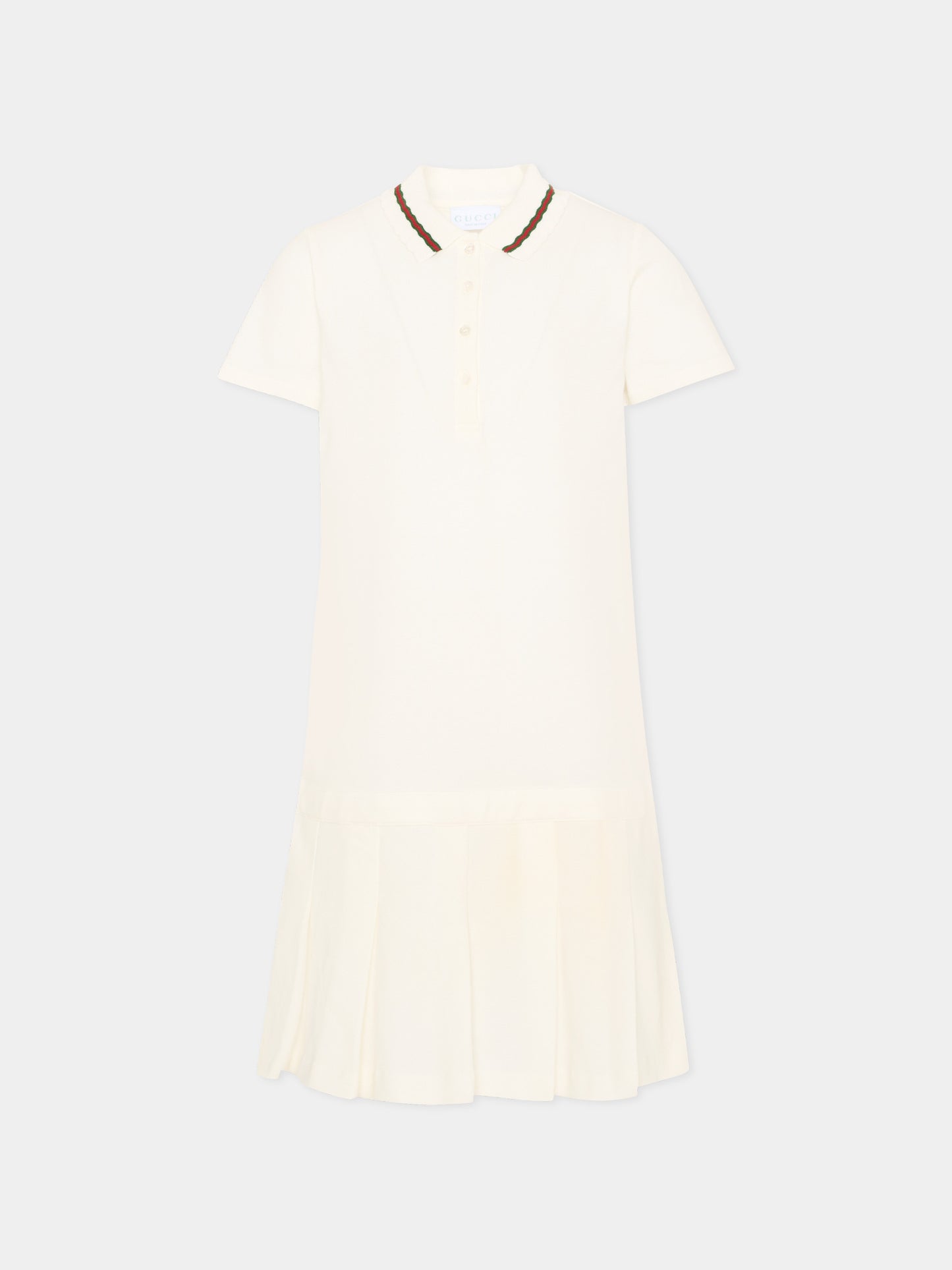 Robe ivoire pour Fille avec plis