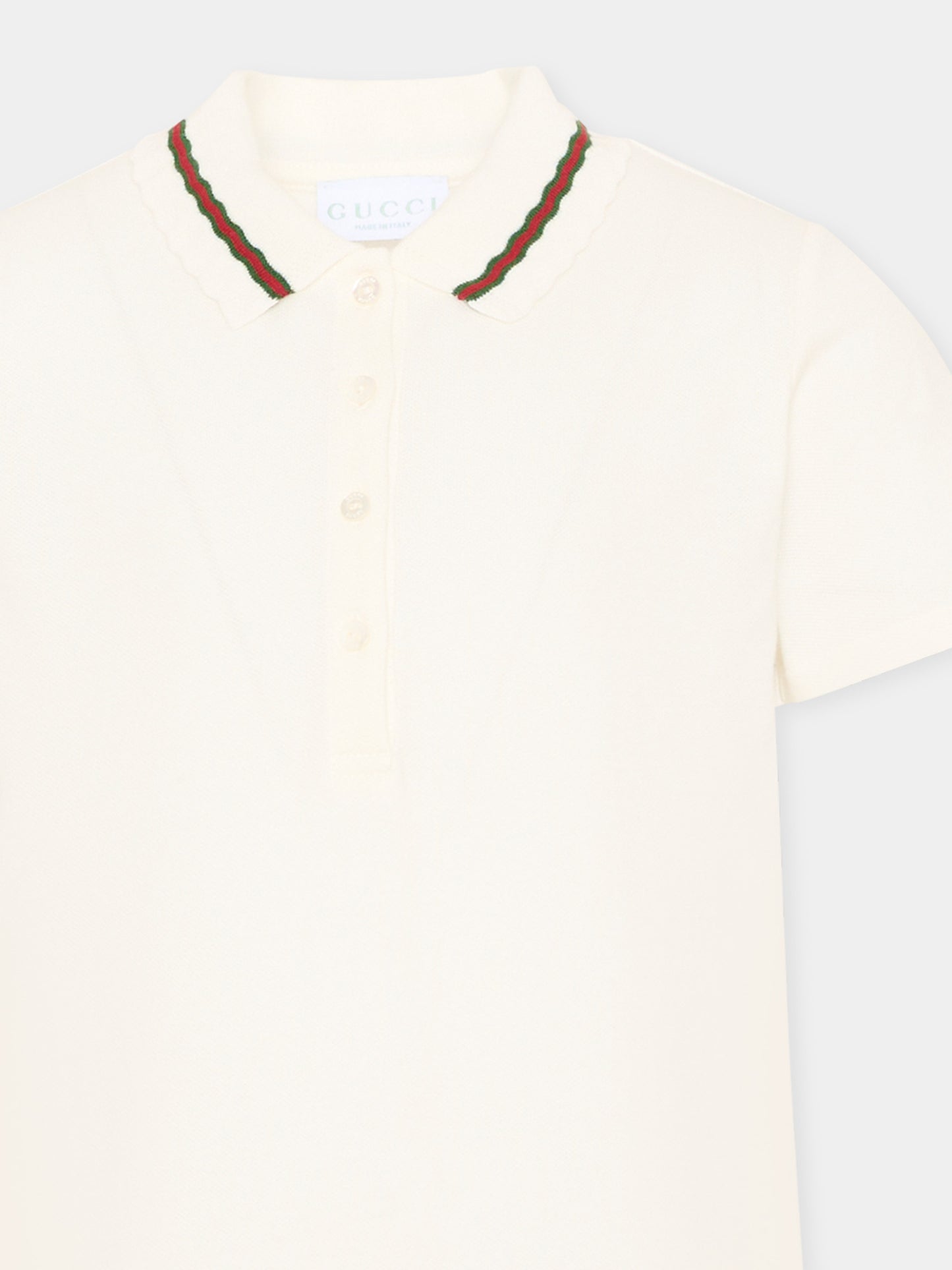 Robe ivoire pour Fille avec plis