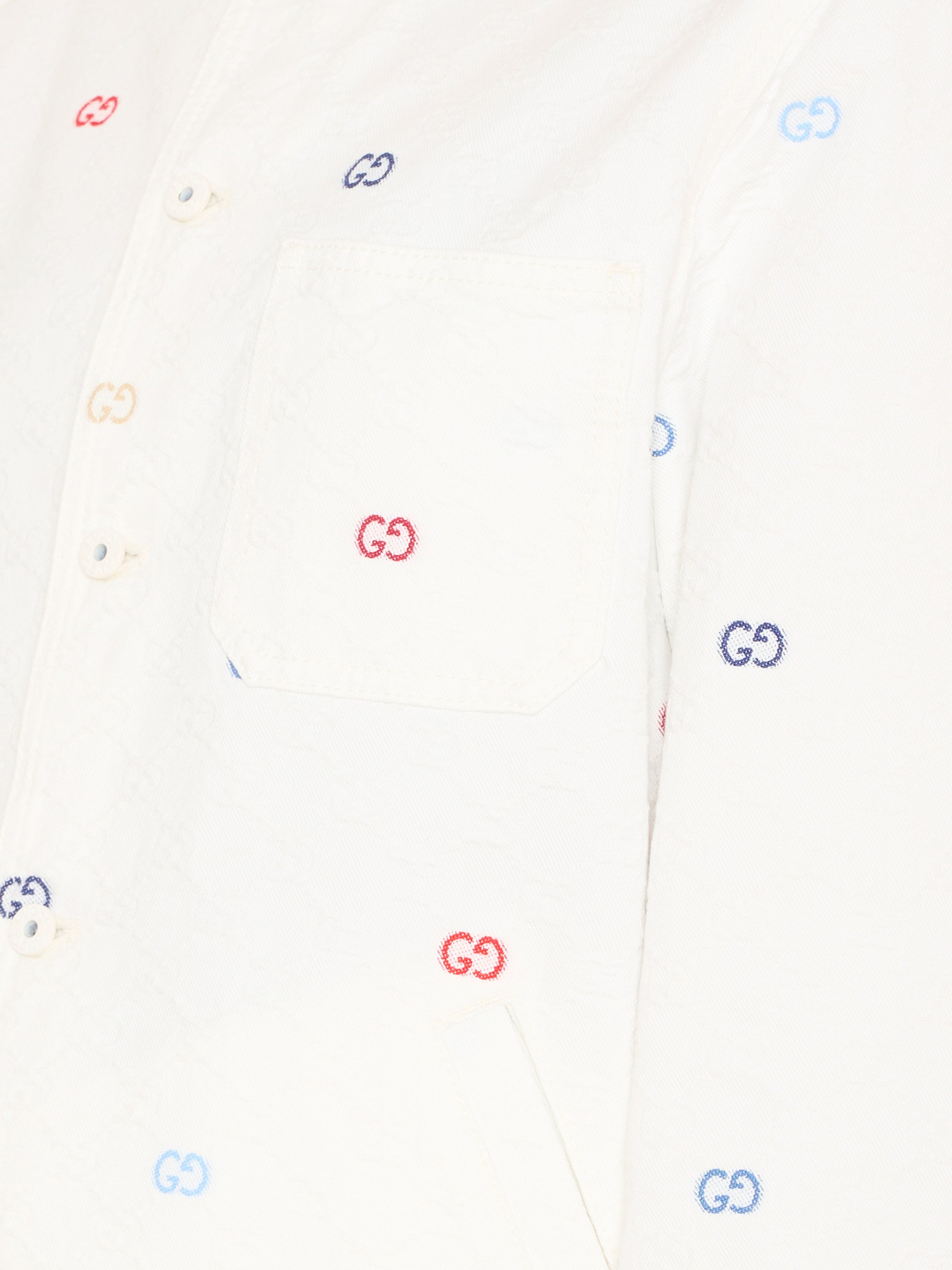 Giubbotto bianco per bambini con monogram,Gucci Kids,826640 XDDFC 9066