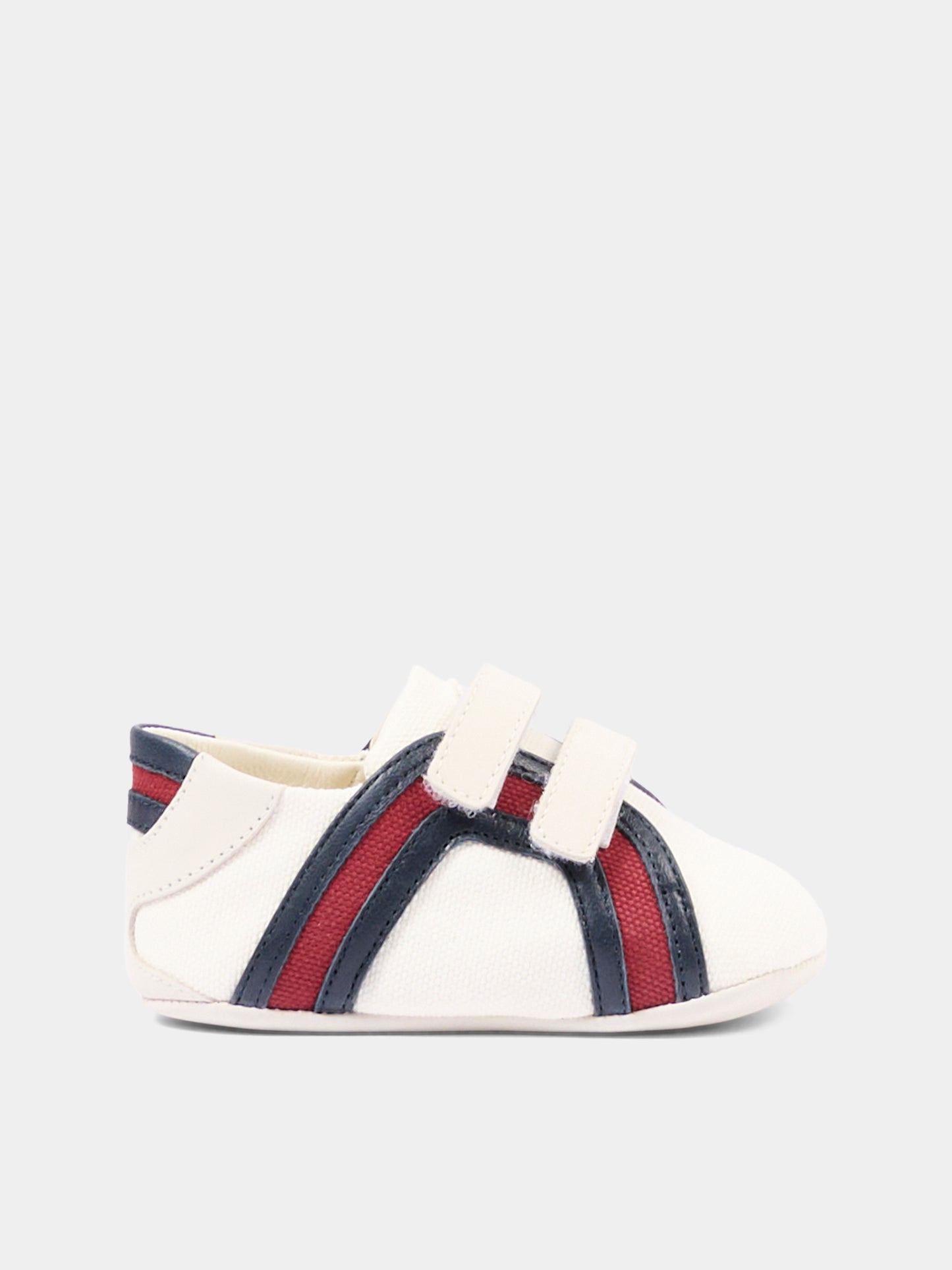 Sneakers bianche per neonati con Web,Gucci Kids,856586 FAFMZ 9161