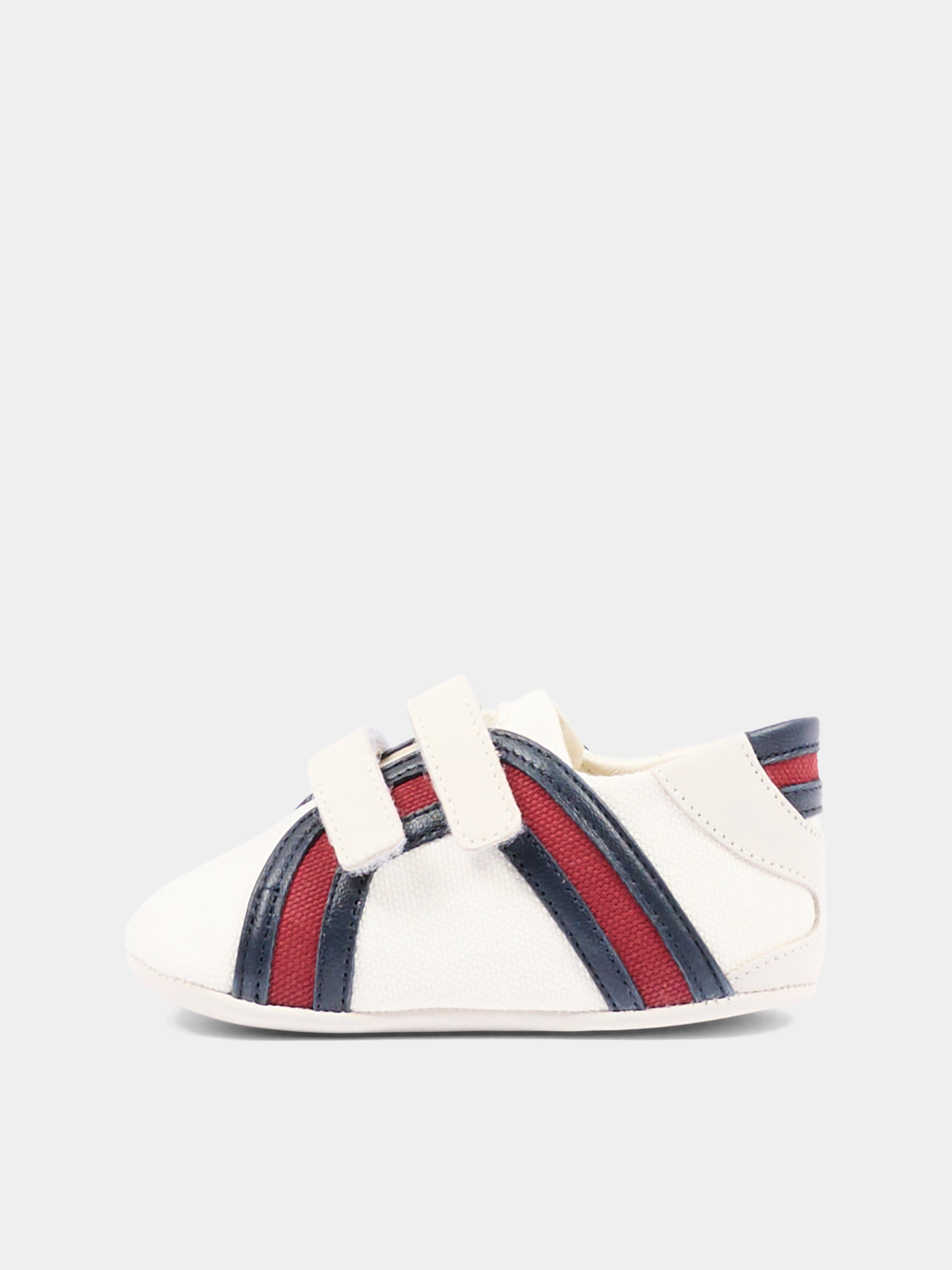 Sneakers bianche per neonati con Web,Gucci Kids,856586 FAFMZ 9161
