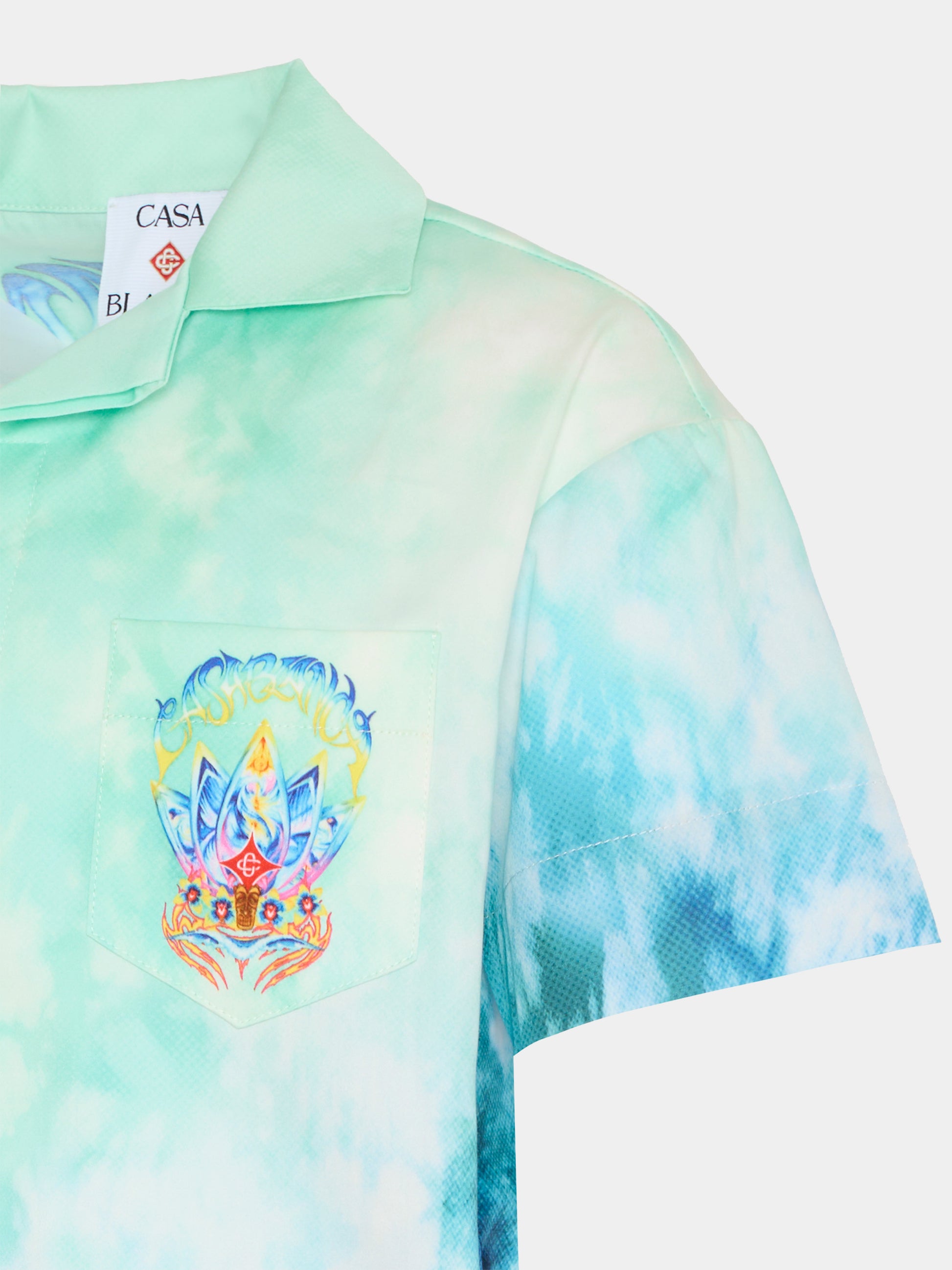 Camicia multicolor per bambino con stampa fiore di loto,Casablanca,KSP26 SH 180 01 EX BC