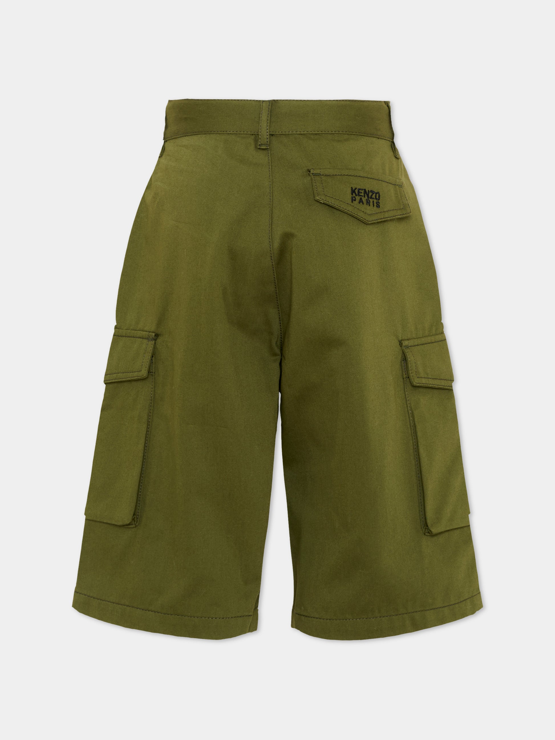 Shorts verde per bambino con elefante,Kenzo Kids,K61644 64B